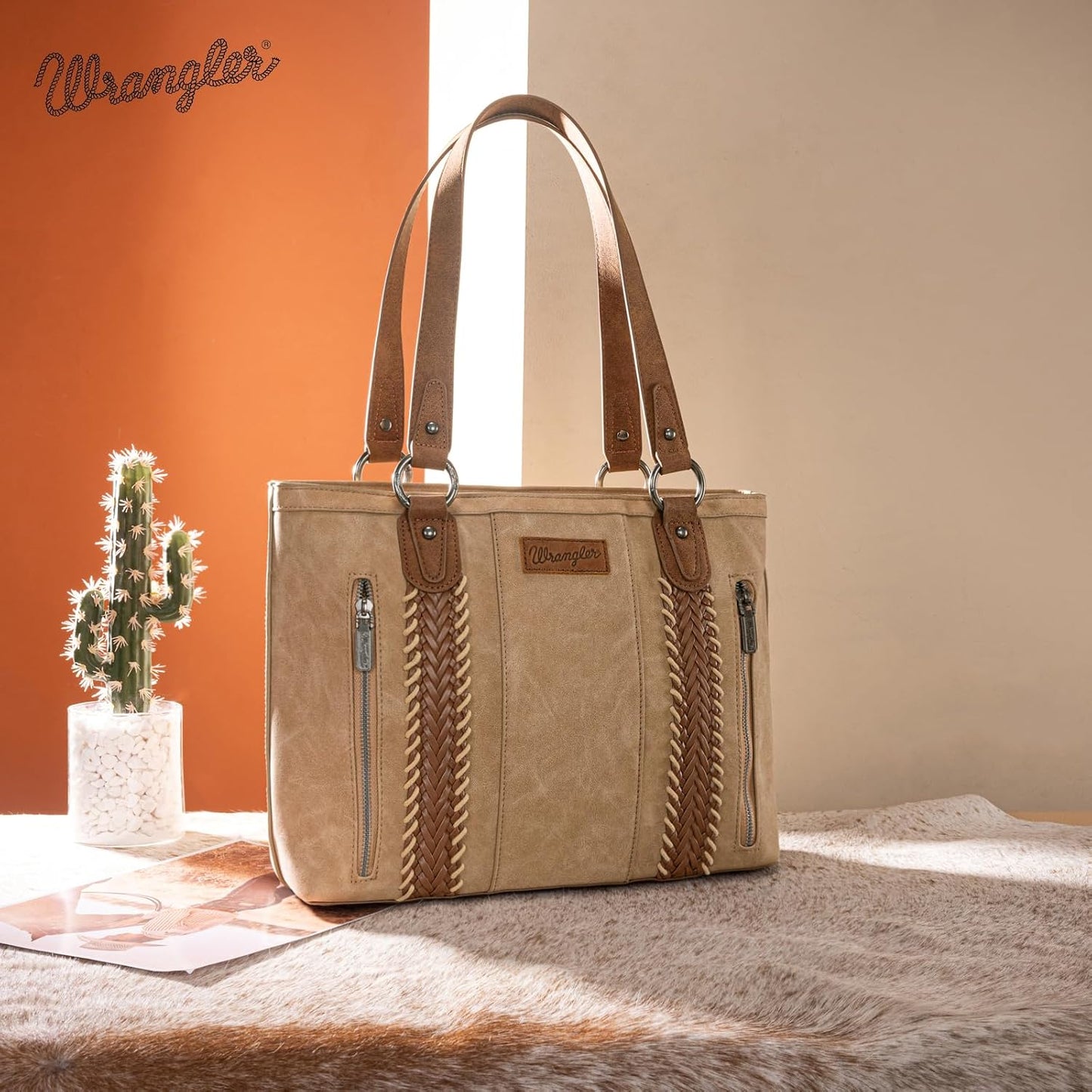 Montana West Wrangler Bolso de mano para mujer con múltiples bolsil...