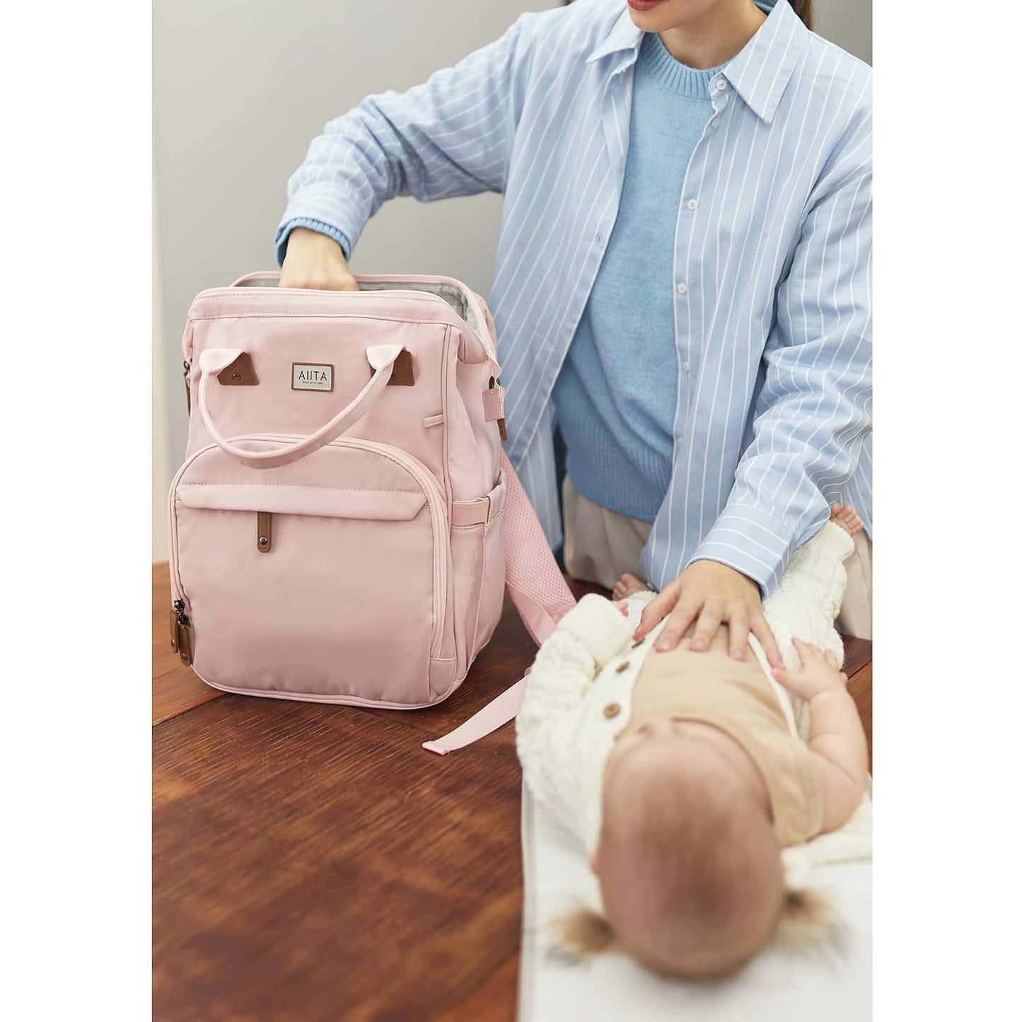 AIITA Mochila para Pañales, Mochila para Pañales Multifunción con C...