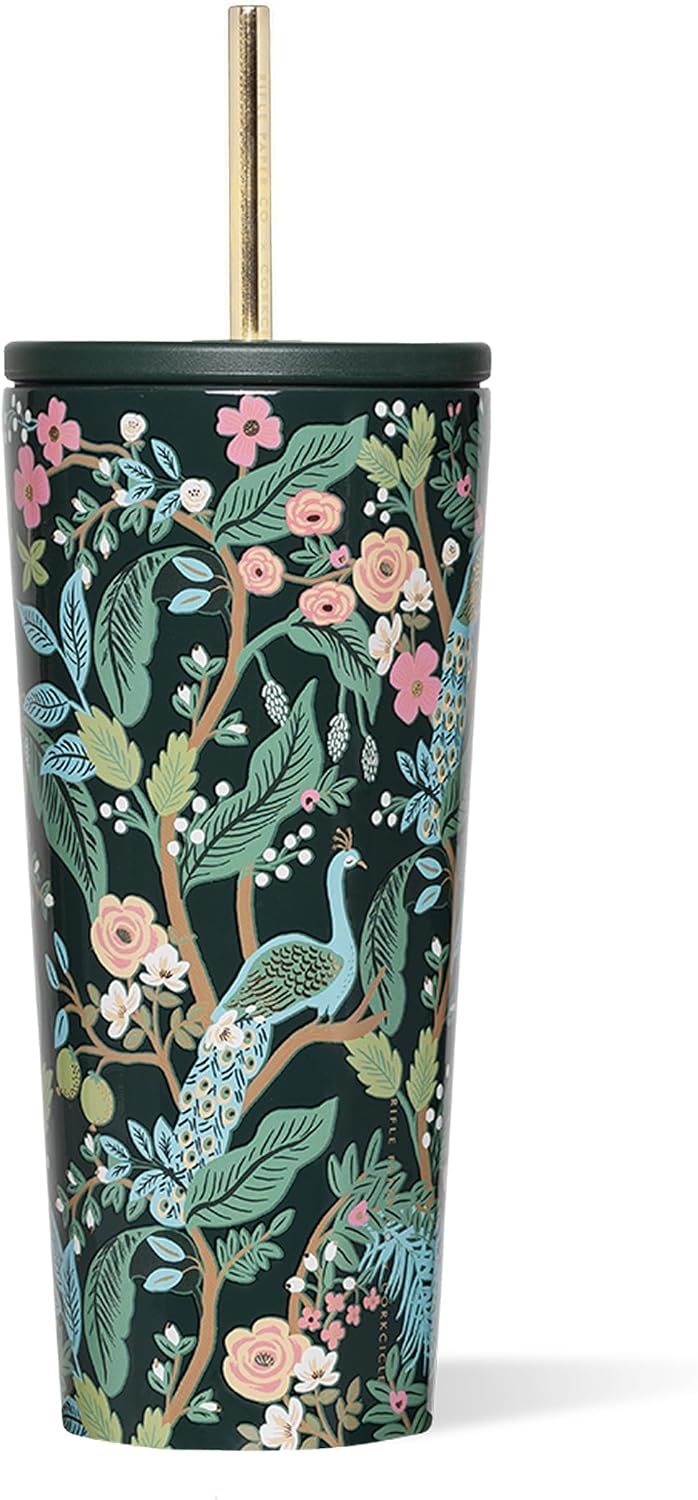 Corkcicle x Rifle Paper Co. 24 oz Cold Cup, Pink Hydrangea | Triple...