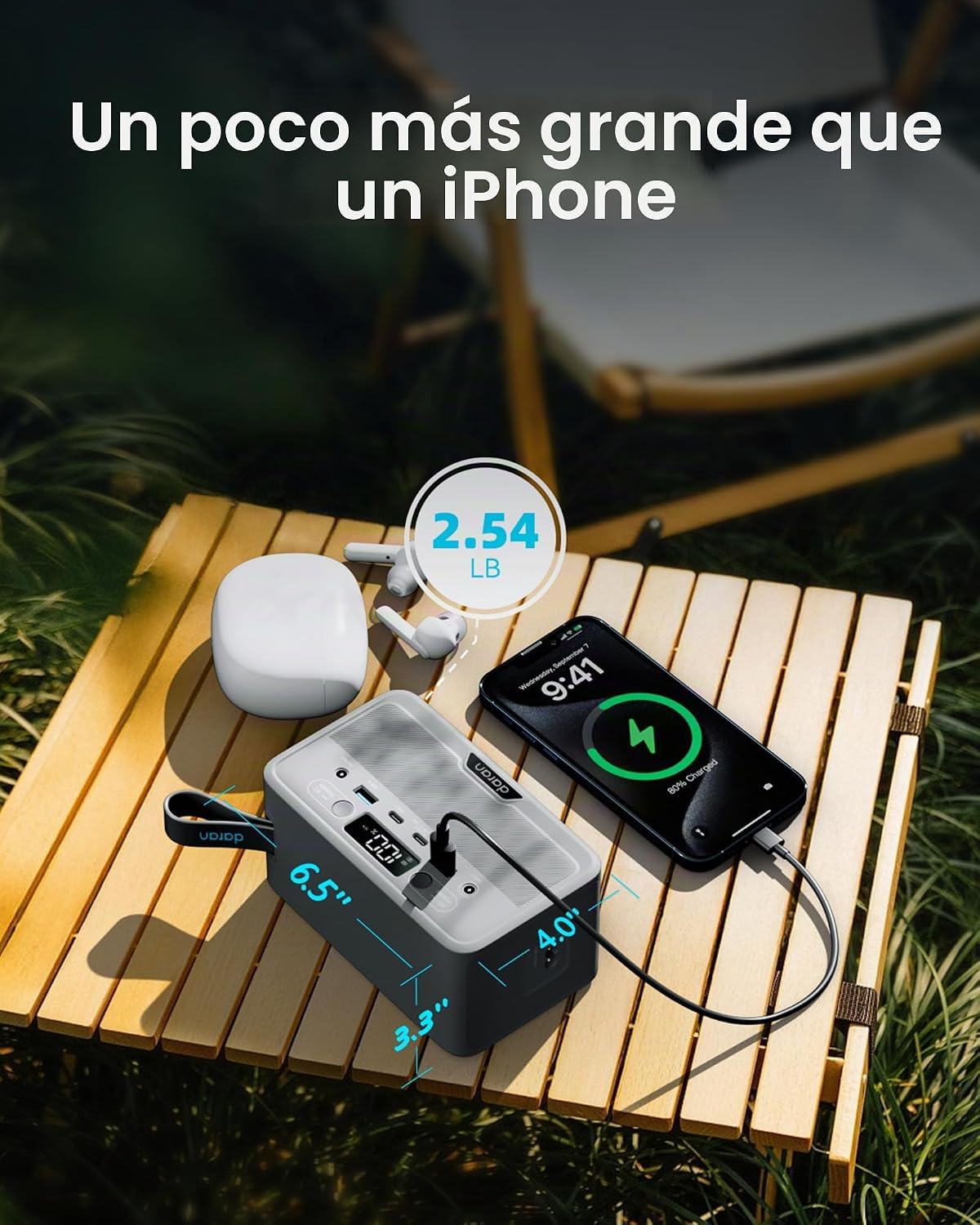 Estación de energía portátil de 100 W (pico de 200 W), banco de ene...