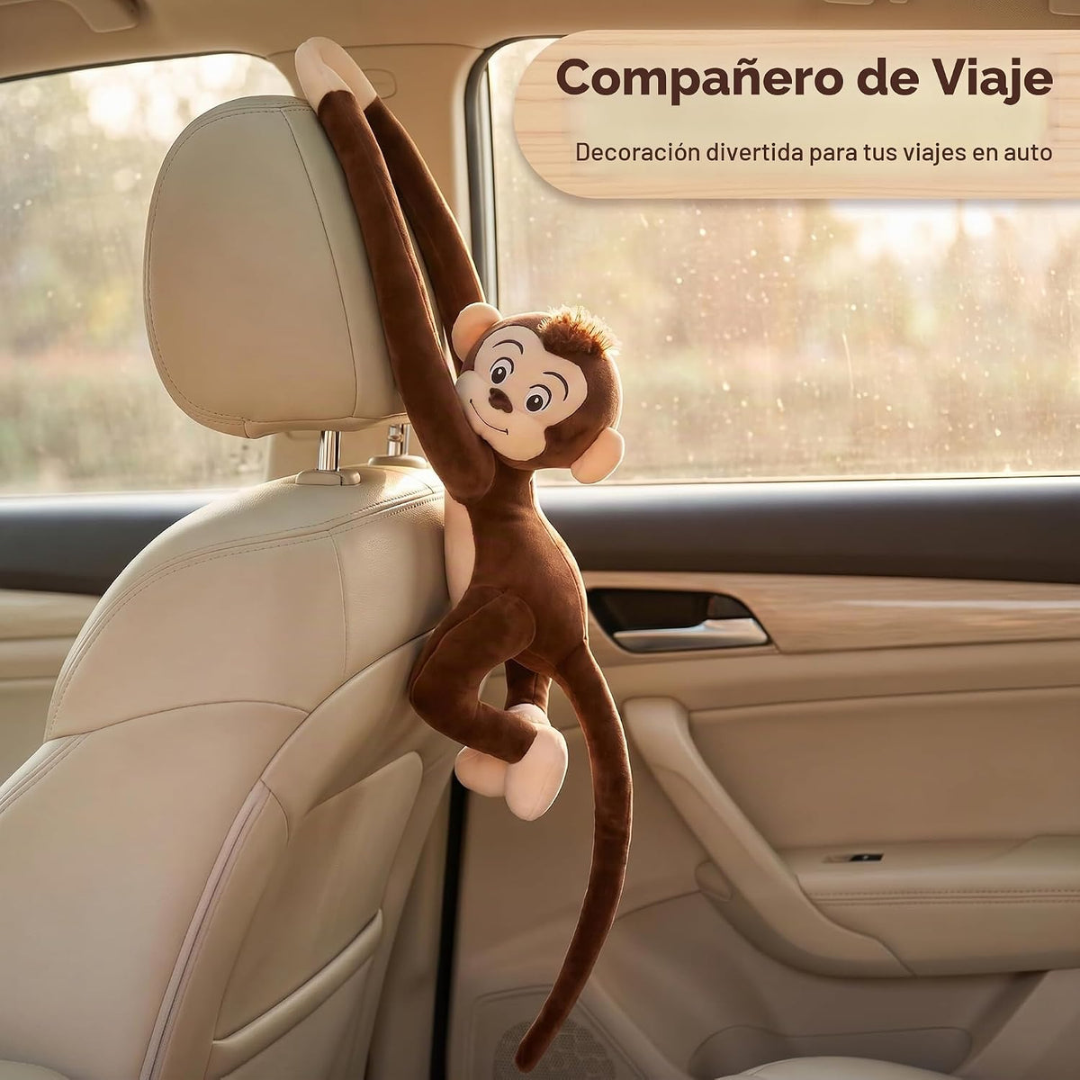 Hgplvxj - Mono de peluche de brazo largo colgante, muñeco de peluch...