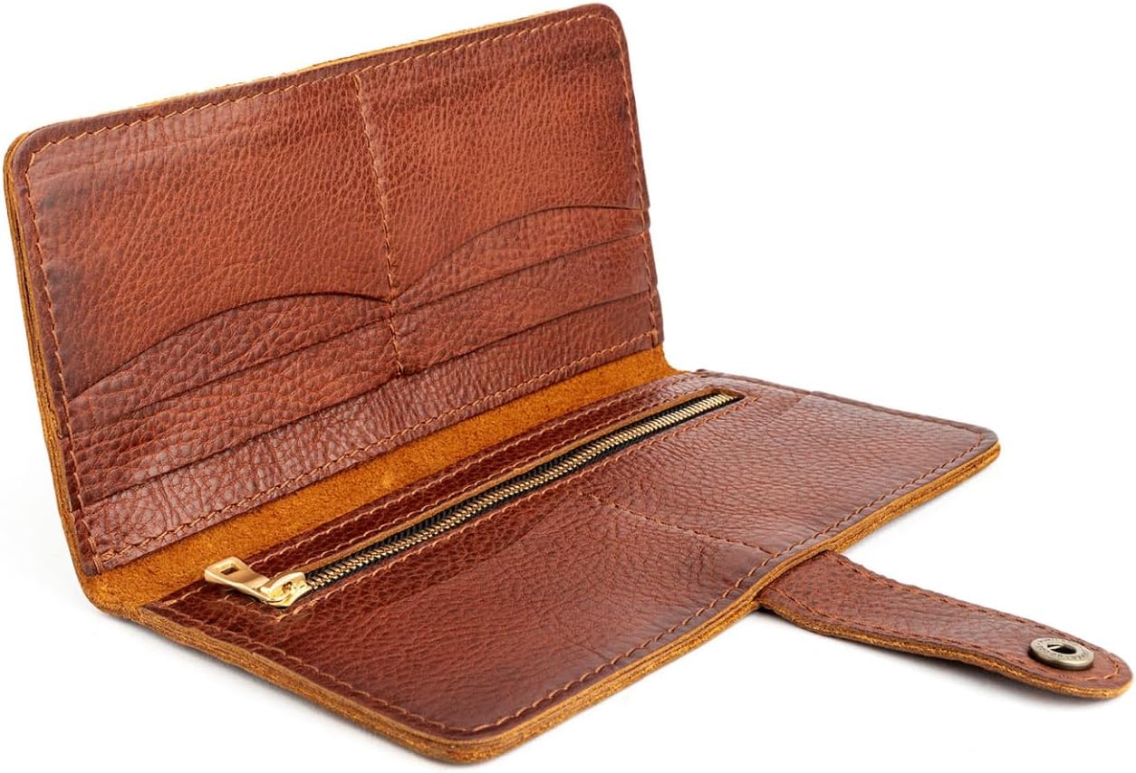 Portland Leather Goods Mini Billetera Plegable para Mujer \u2013 Di...