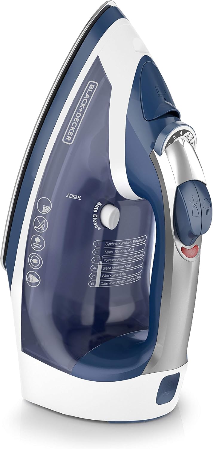 BLACK+DECKER - Plancha de vapor con suela antiadherente | Plancha a...