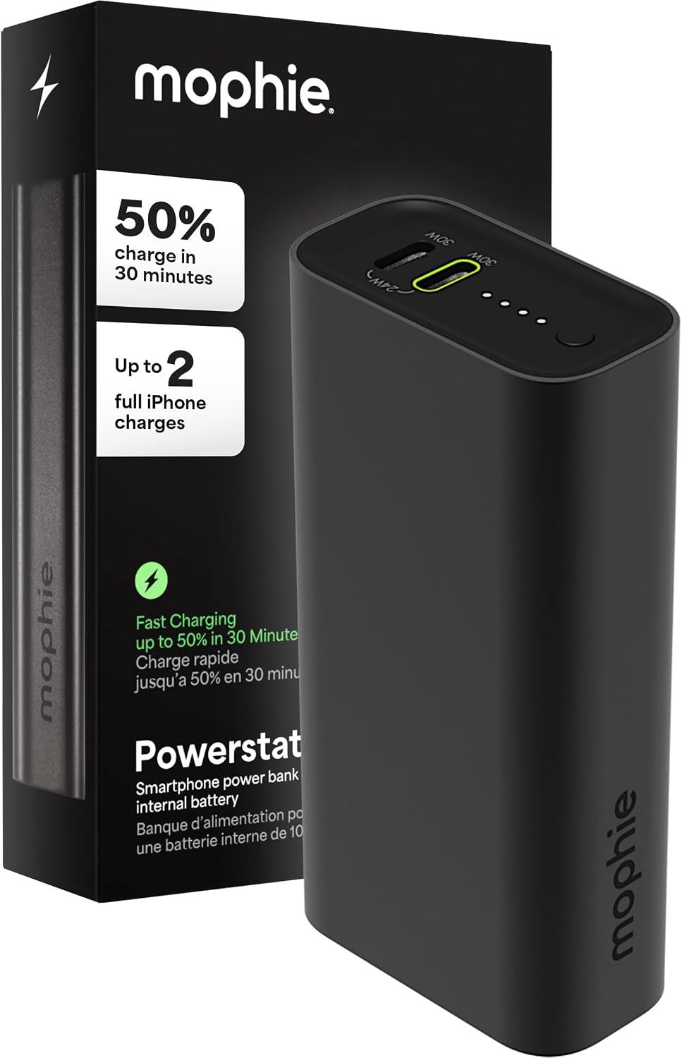 Mophie Powerstation Fast Power Bank de 10,000 mAh | Carga más rápid...