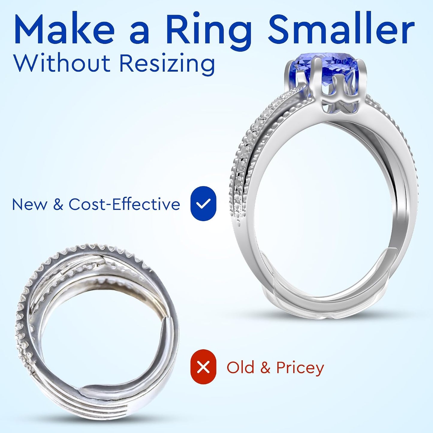 Ajustador de tamaño de anillo para anillos sueltos - Se ajusta a ba...