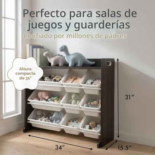 Humble Crew Organizador de juguetes para niños con estante de exhib...