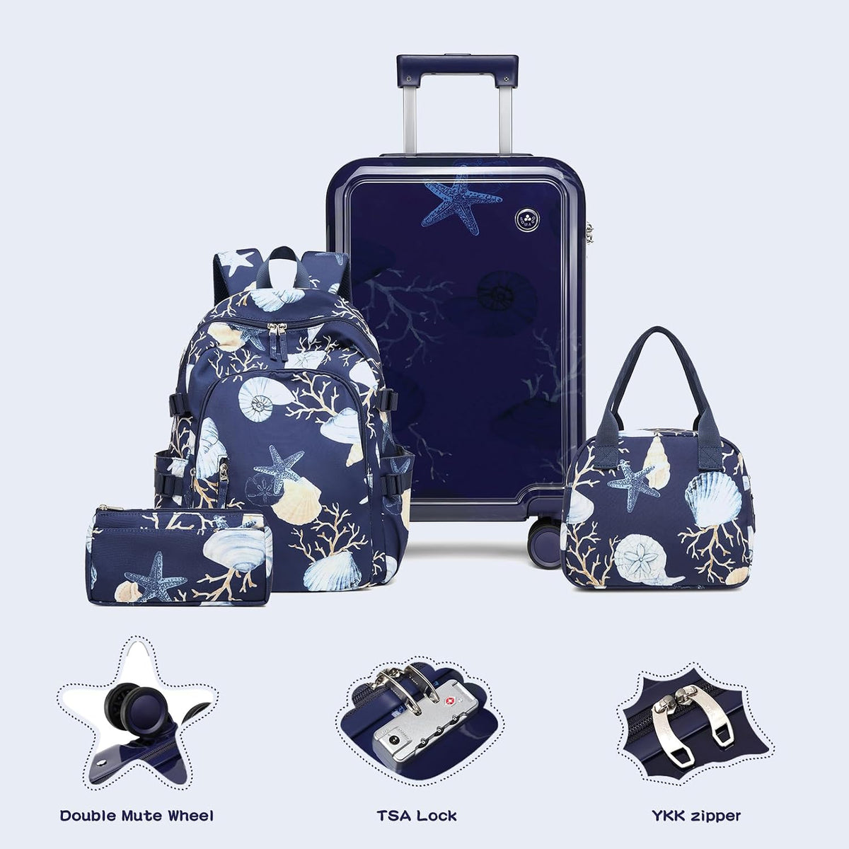 Somago - Set de 4 piezas de equipaje para niños con mochila para ni...