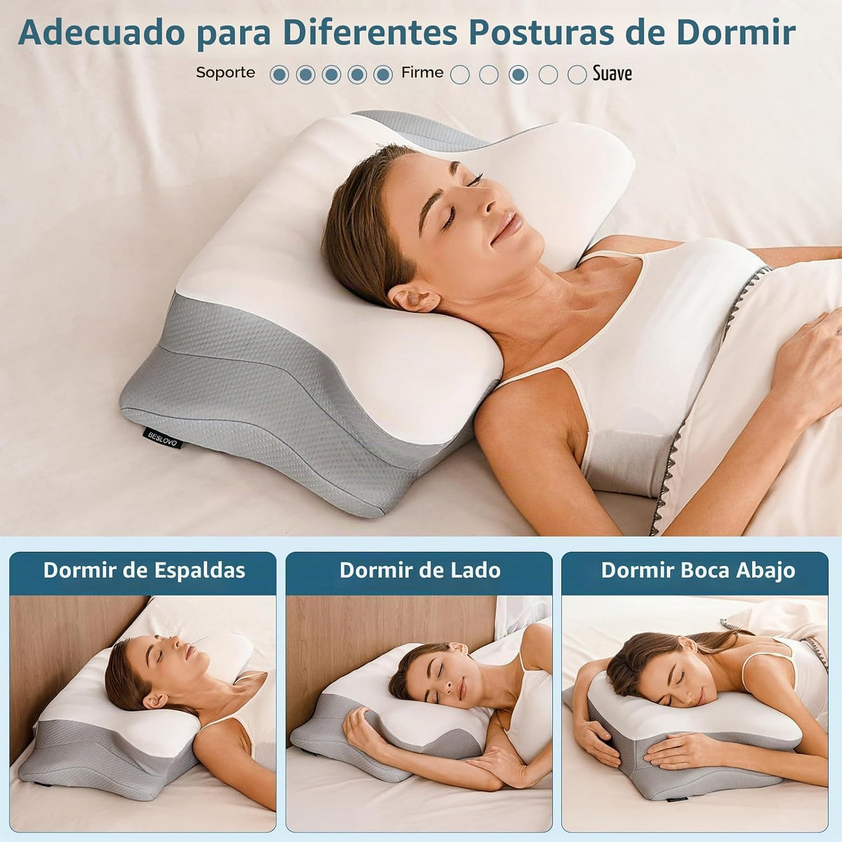 Ylekto Almohada cervical para el cuello para aliviar el dolor, almo...