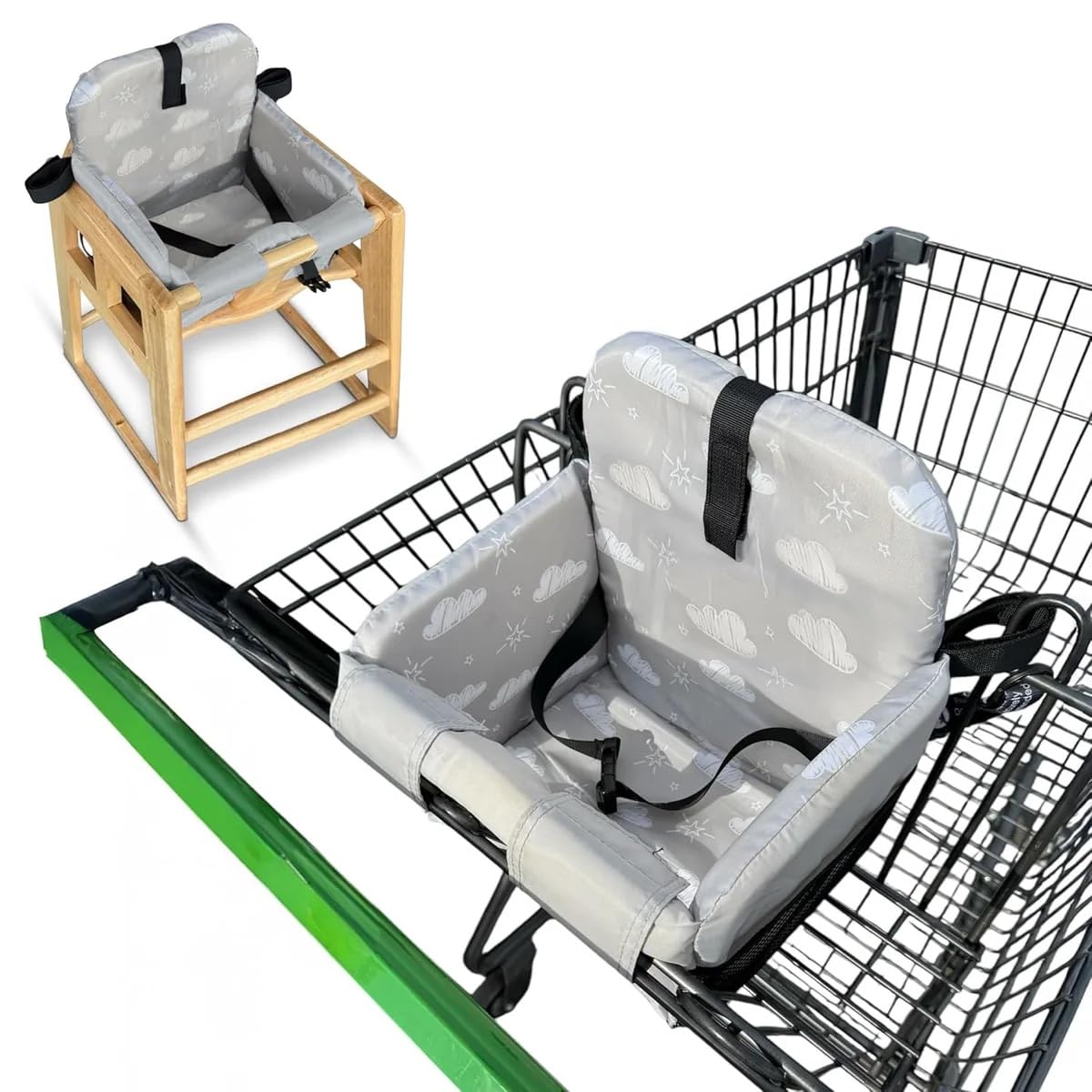 JoSeat Funda de asiento para bebé, nubes grises | Protector de asie...