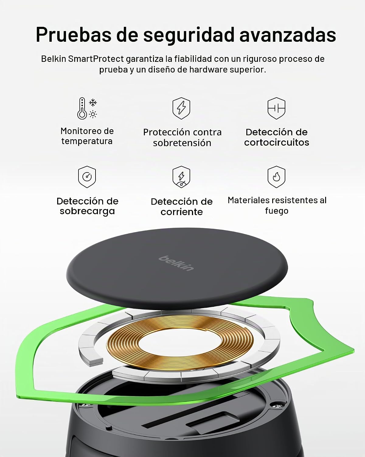 Belkin Qi2.2 25W Cargador inalámbrico 2 en 1 para iPhone, carga ráp...