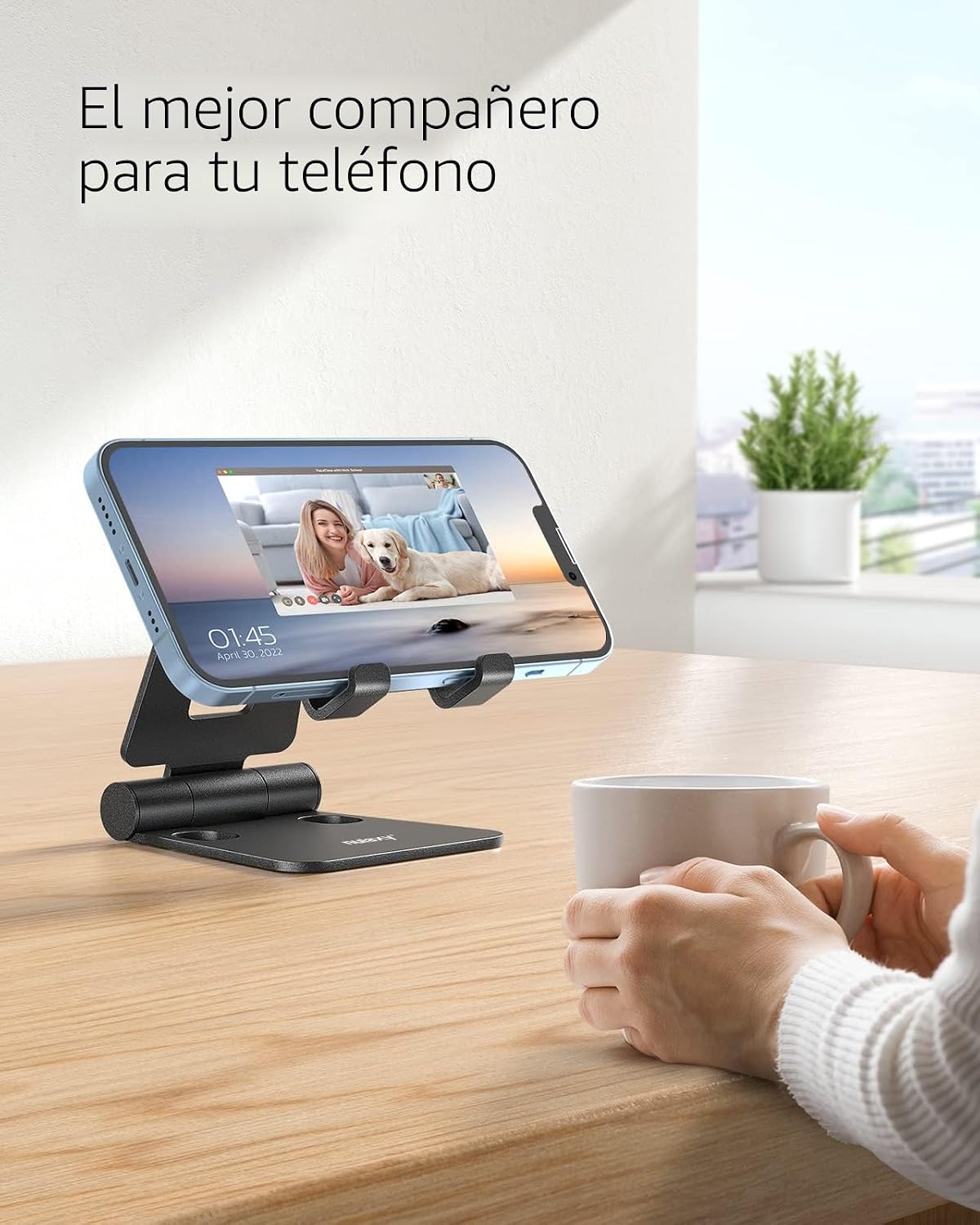 Nulaxy Soporte plegable doble para teléfono celular, totalmente aju...