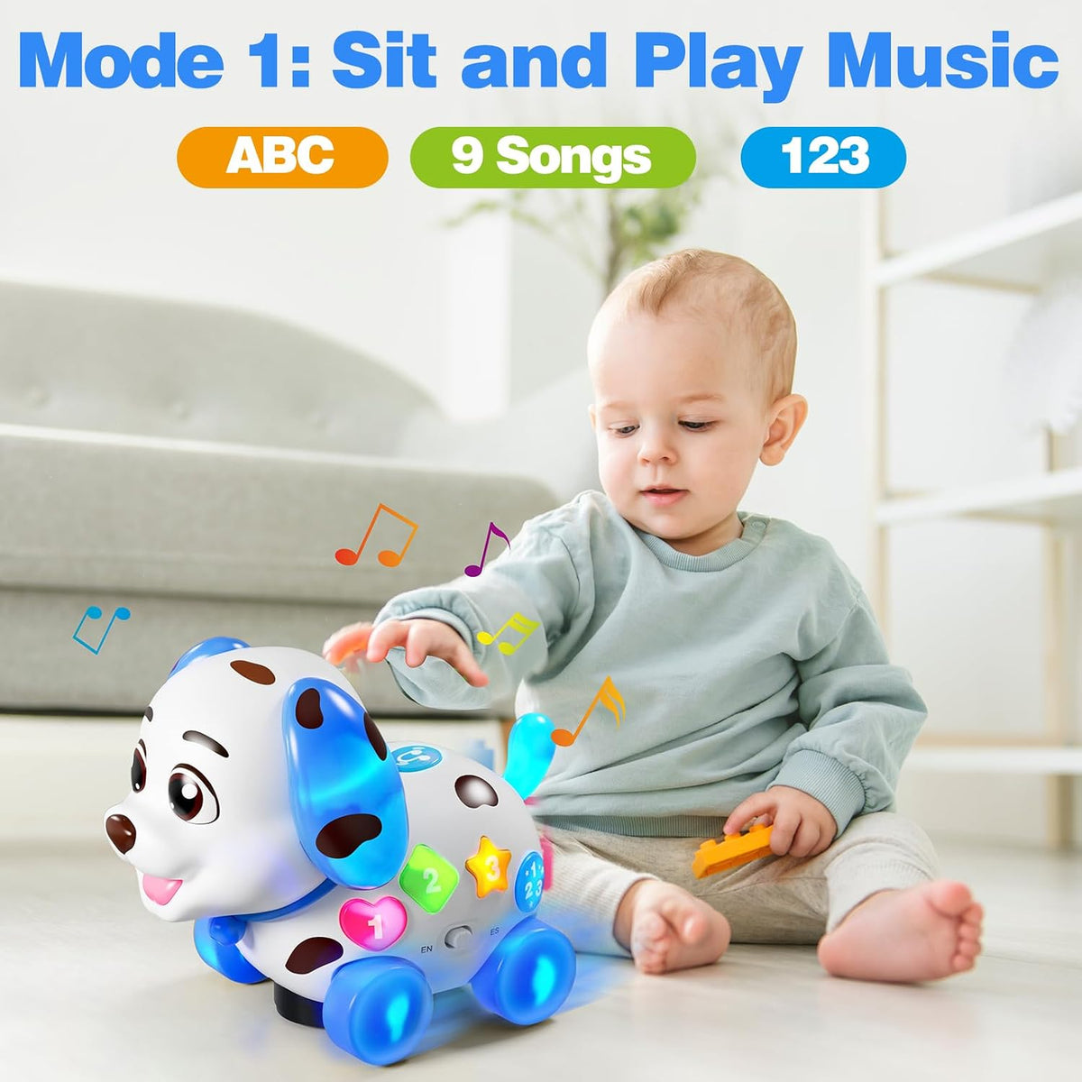 Juguetes musicales de cachorro para niño de 1 año de regalo, juguet...