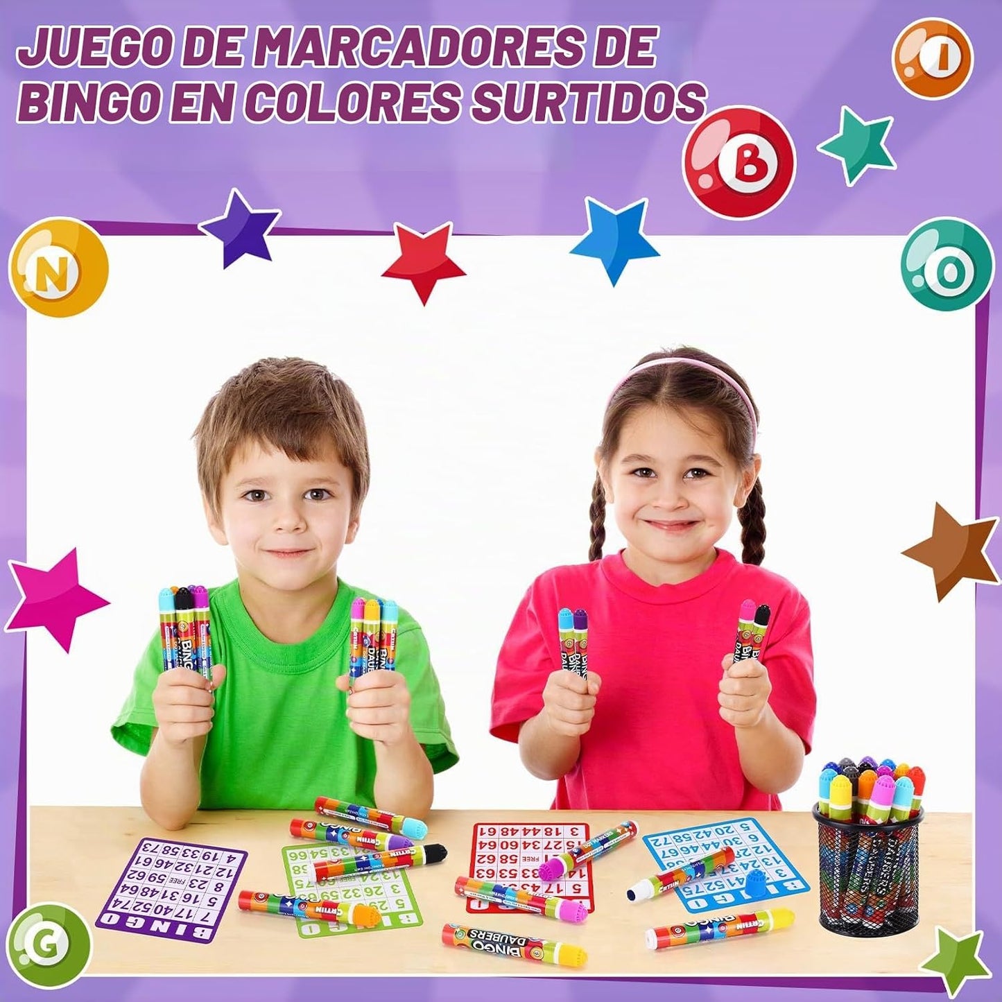 Crtiin - Paquete de 90 marcadores de puntos de Bingo Daubers, 30 co...