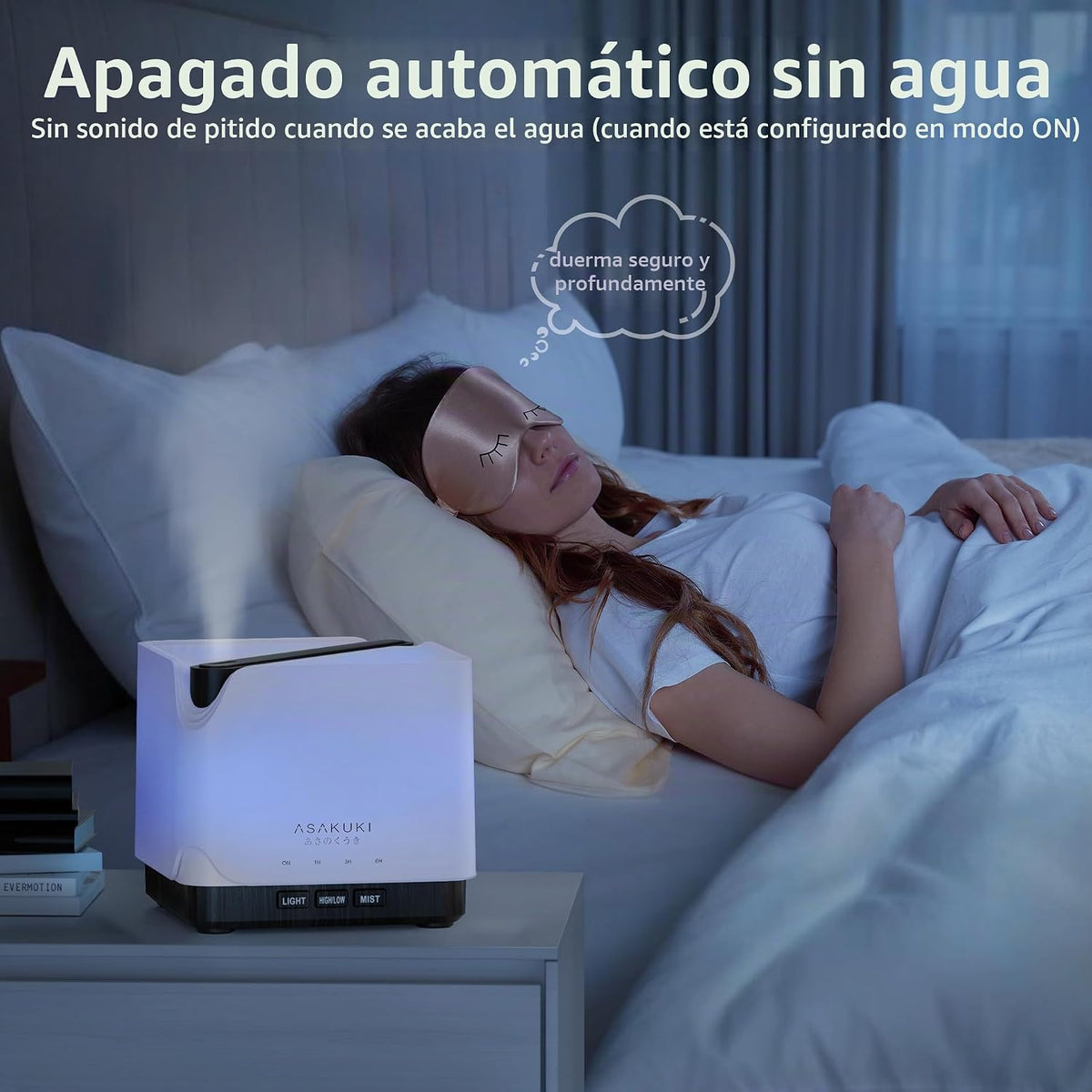 ASAKUKI Difusor de aceite esencial, humidificador ultrasónico multi...