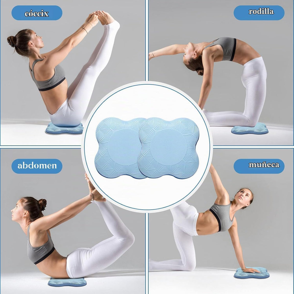 MBKHFLL Paquete de 2 Cojines de Yoga para Rodillas y Codos - Espuma...