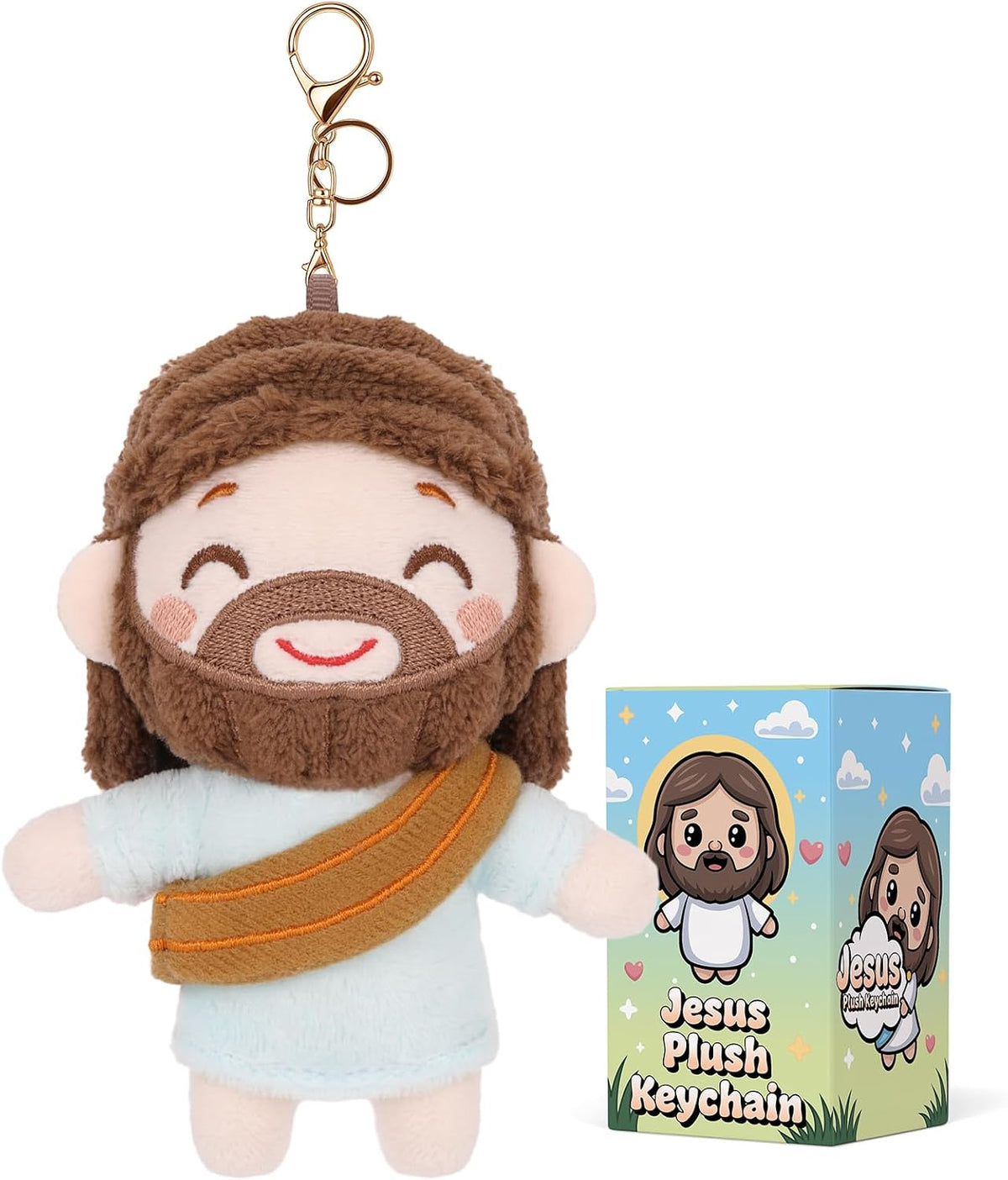 FunisFun Llavero de peluche de Jesús, mini muñeca de peluche de Jes...