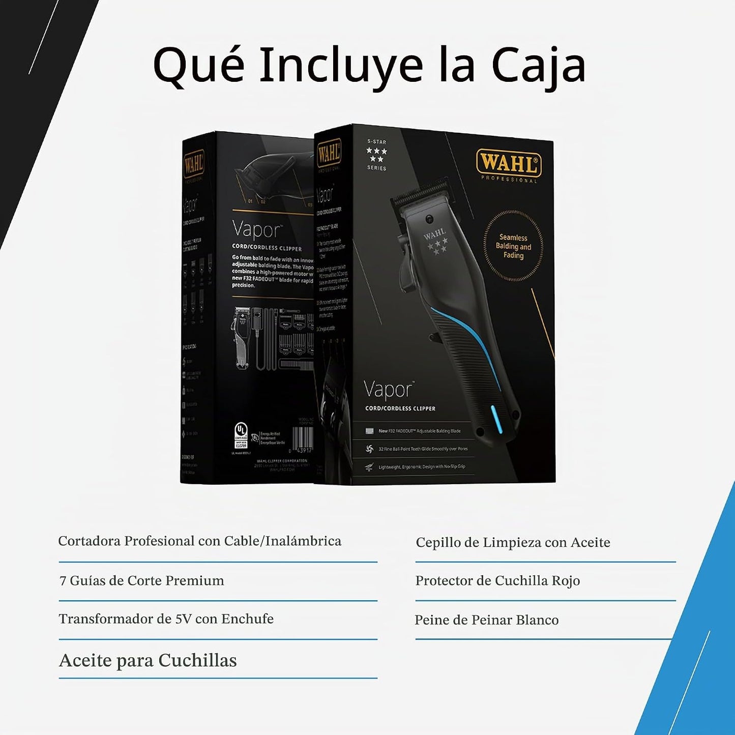 Wahl Professional Cortadora de Vapor de 5 Estrellas con Cuchilla Aj...