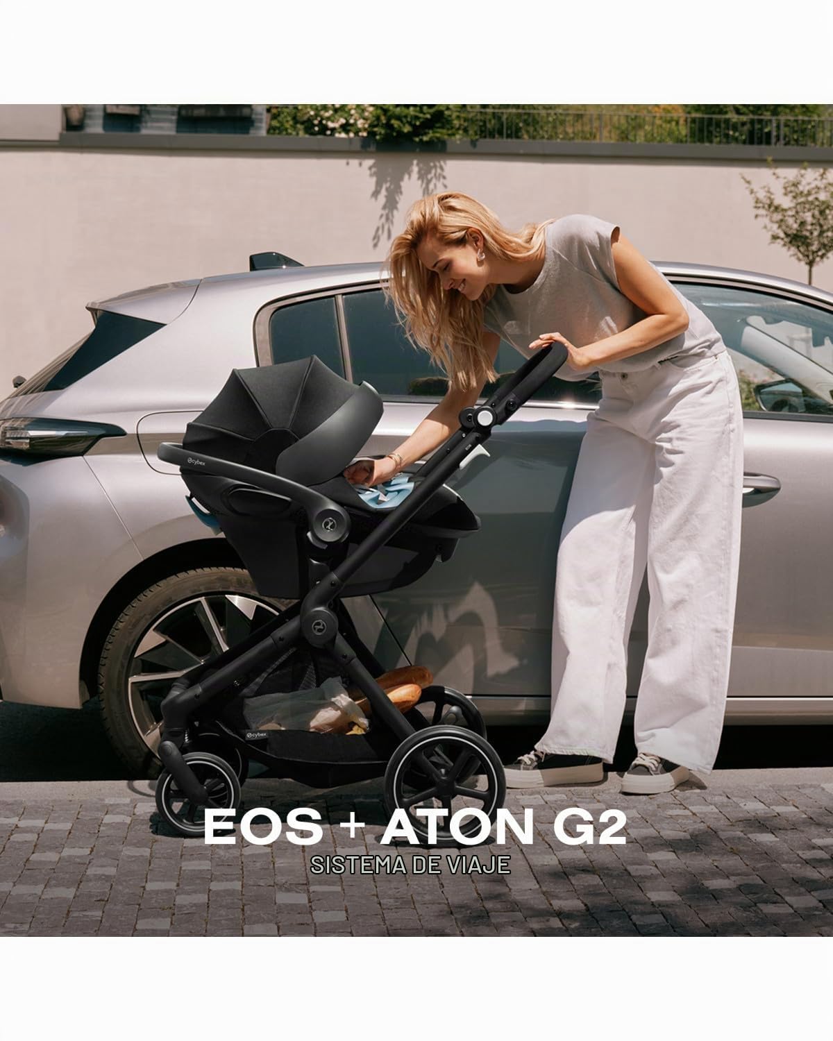 Cybex Cochecito de bebé EOS 2 en 1 + combo de asiento de coche Aton...
