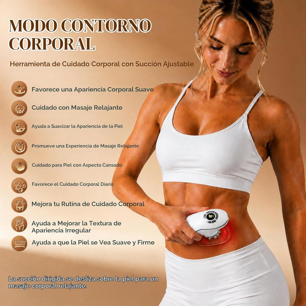 Masajeador facial y corporal 4 en 1, succión de 9 niveles, ventosas...