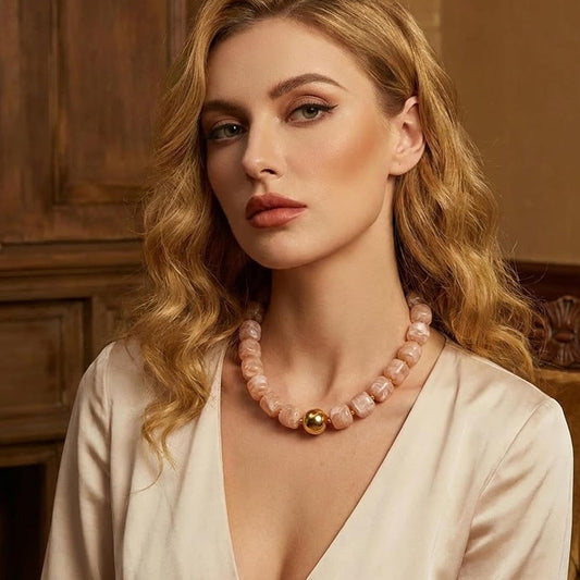Mchic - Gargantilla colorida con cuentas para mujer: Collar grande...