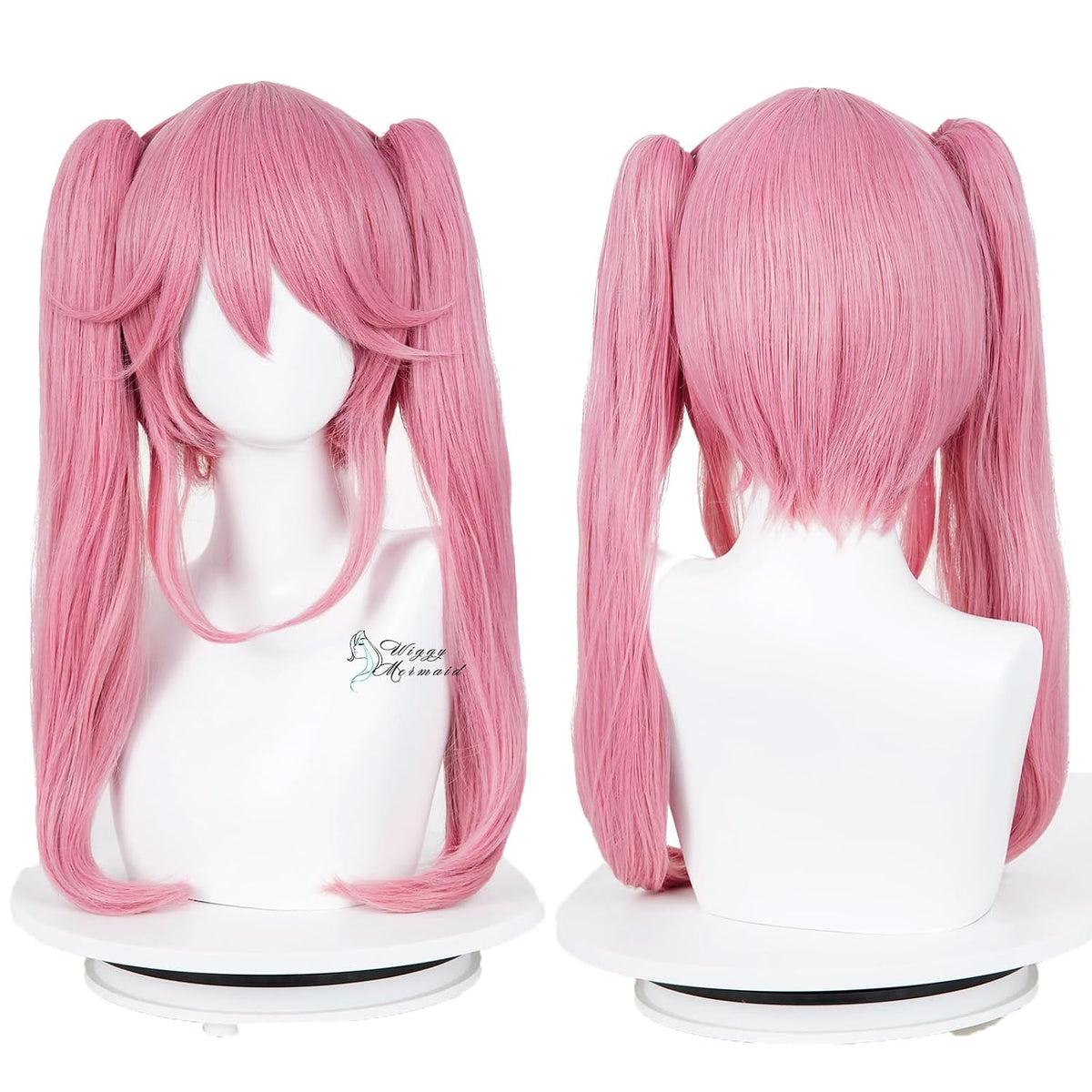 SL Anime - Peluca rosa con colas de caballo, para mujeres y niñas,...