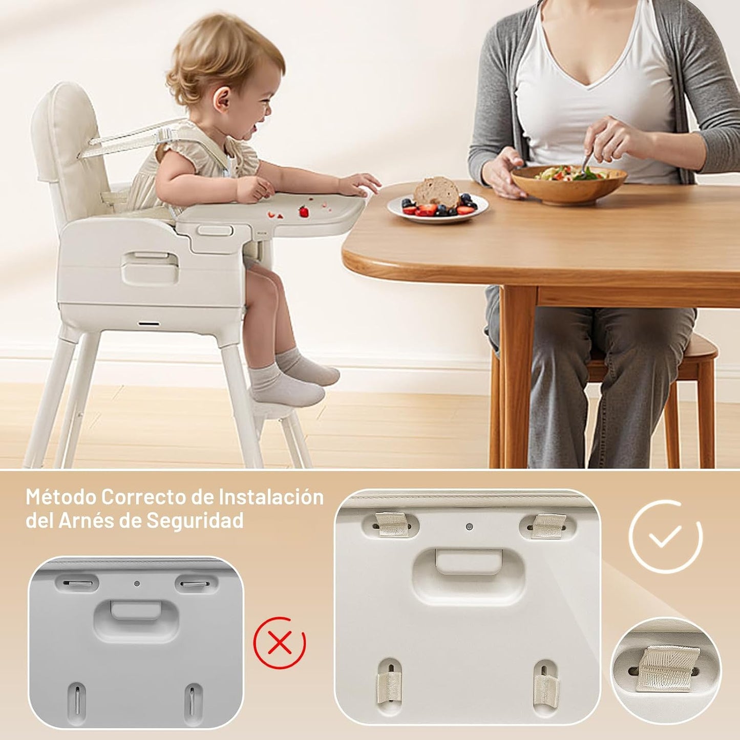 Obee Odee Silla Alta Portátil 3 en 1 para Bebés y Niños Pequeños, S...