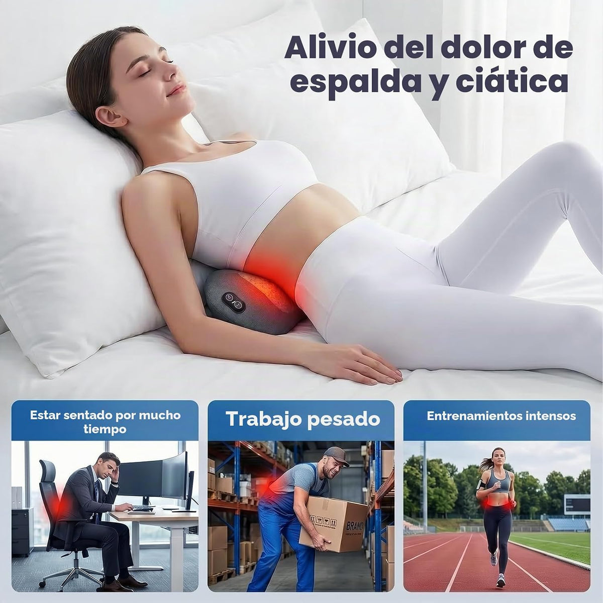 Lewuyoya - Masajeador de espalda de triple fusión mejorado 2026 con...