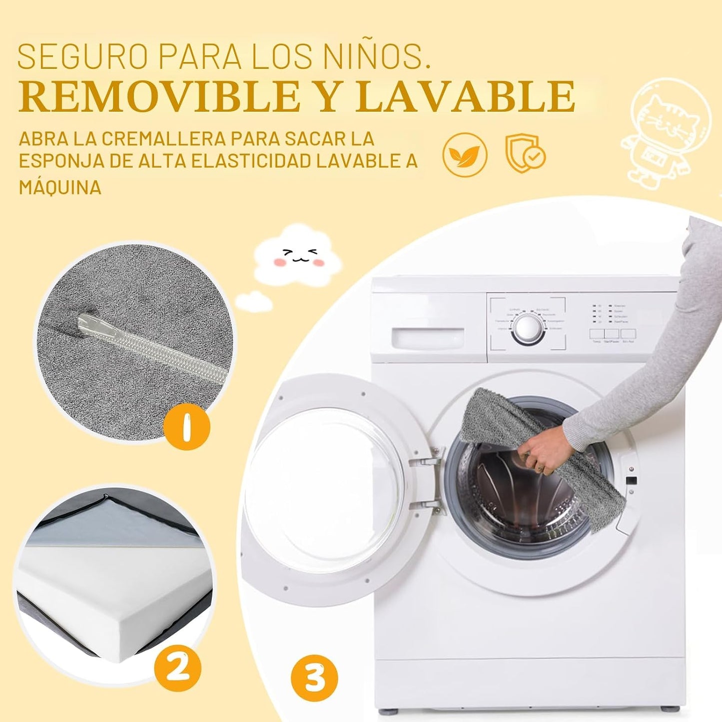 zefinot Sofá de Juego Modular para Niños 10 Piezas \u2013 Sofá Conv...