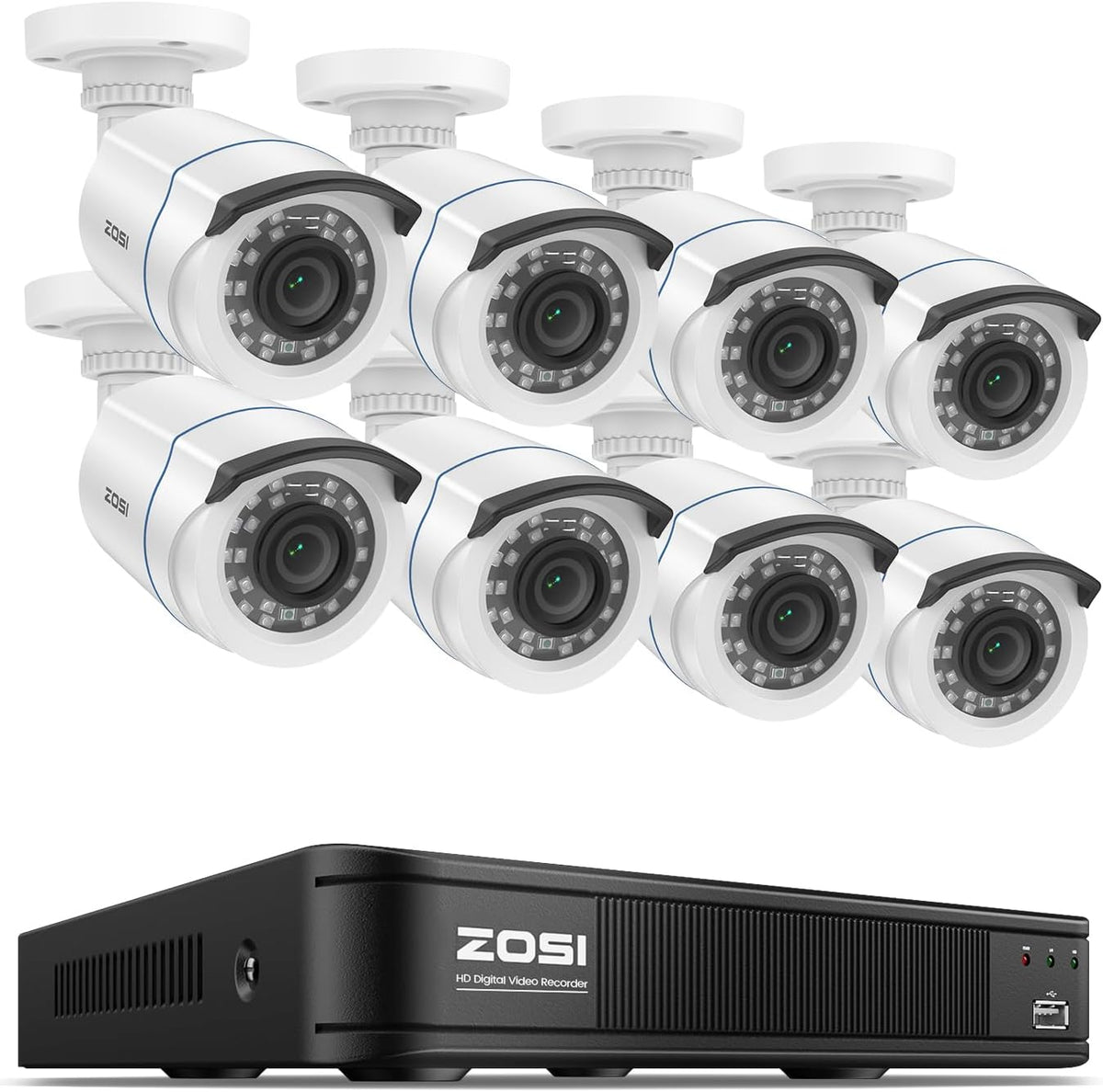 ZOSI 1080P HD - Sistema de cámara de vigilancia para el hogar con d...