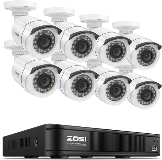 ZOSI 1080P HD - Sistema de cámara de vigilancia para el hogar con d...