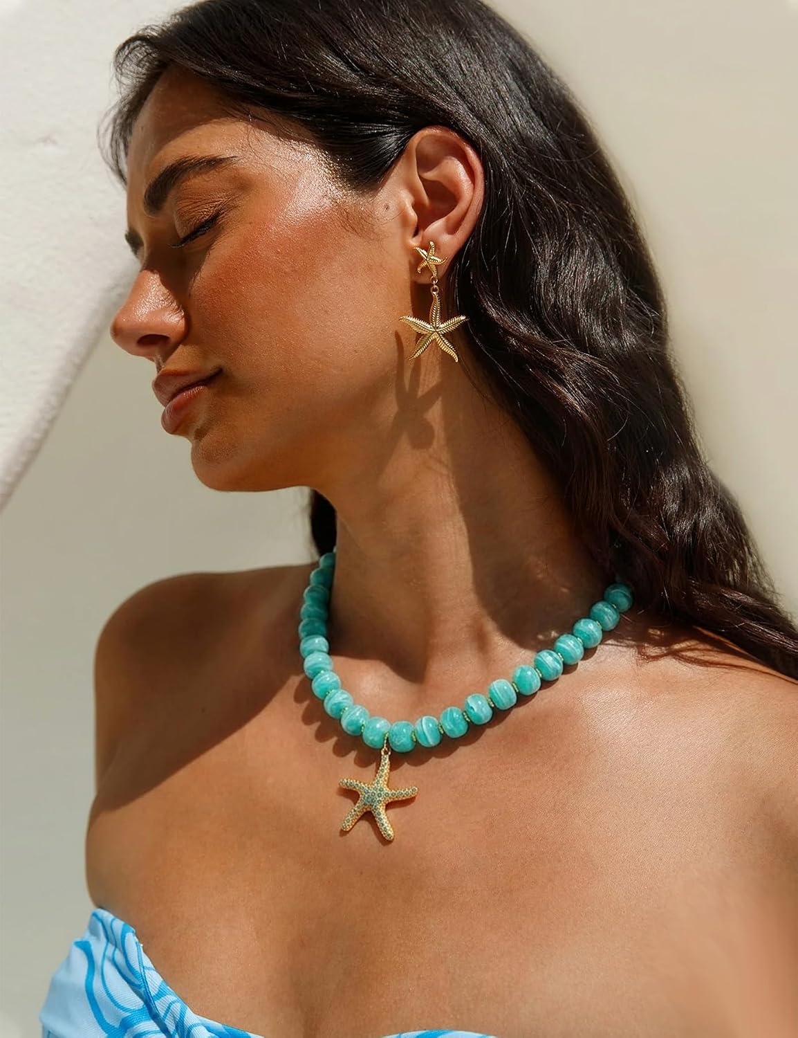 WOWORAMA Collar de playa de verano para mujer, coloridos collares d...