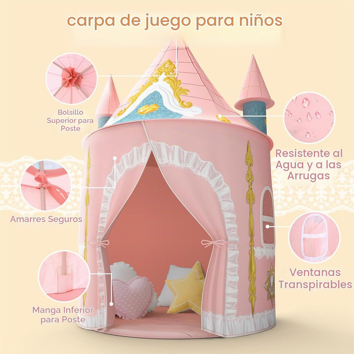 Skirfy Tienda de Juego para Niñas Niñas Pequeñas Tiendas de Princes...