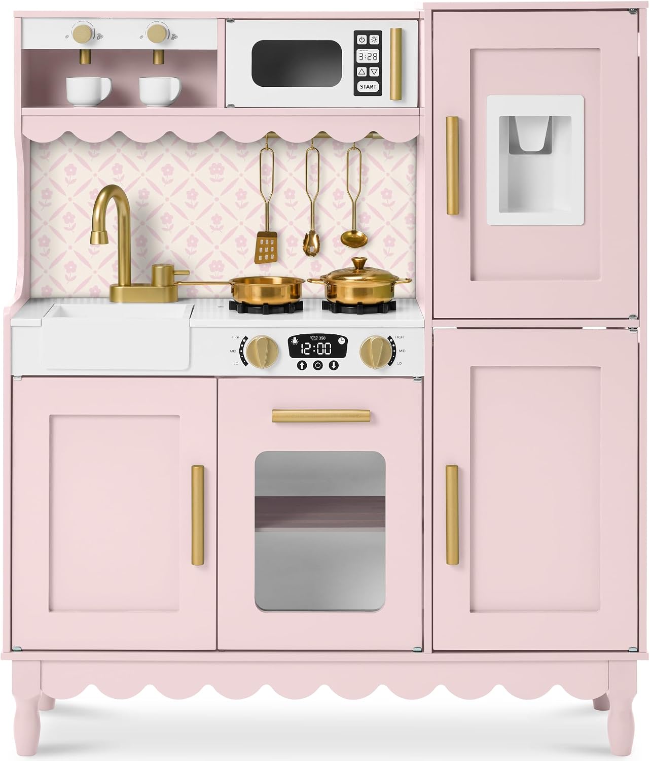 Best Choice Products Juego de cocina para niños, estilo cabaña, jue...