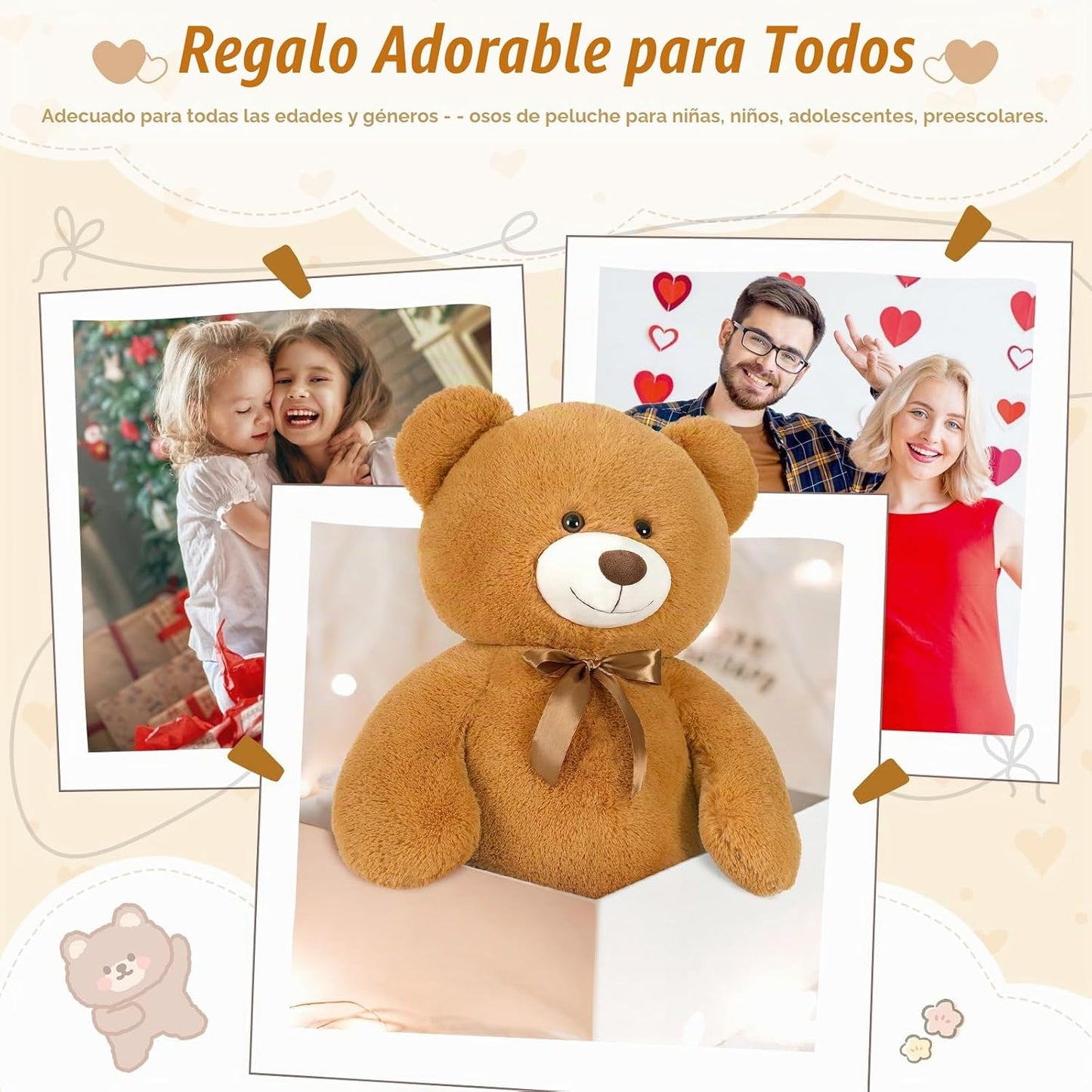 MaoGoLan Oso de peluche gigante de 50 pulgadas, animal de peluche g...