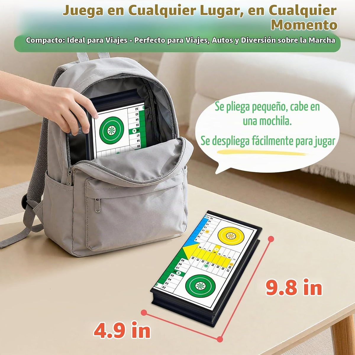 Juego de mesa magnético Ludo de viaje de 9.8 pulgadas para niños y...