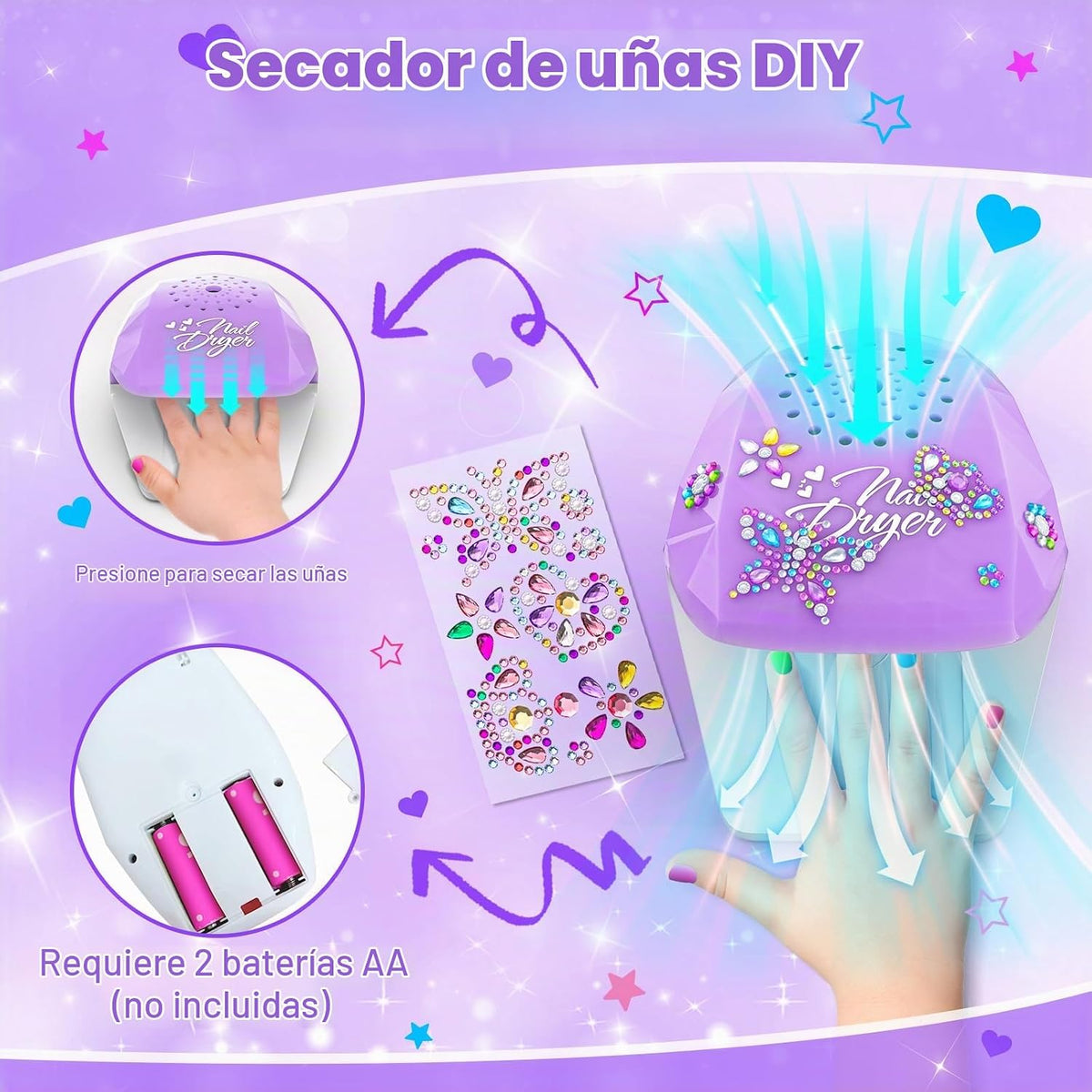 Glisiol Juego de Esmaltes de Uñas para Niñas Juguetes, Kit de Arte...