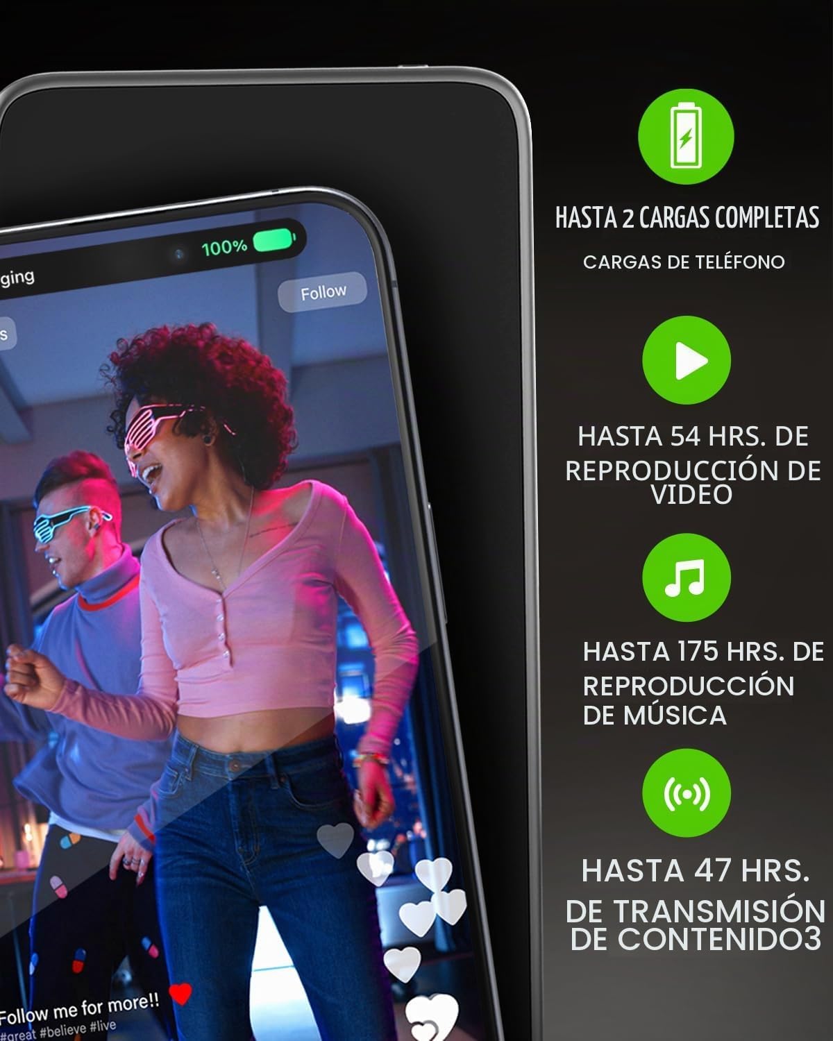 Batería externa mophie Powerstation Plus 10,000mAh | Tiene cables U...