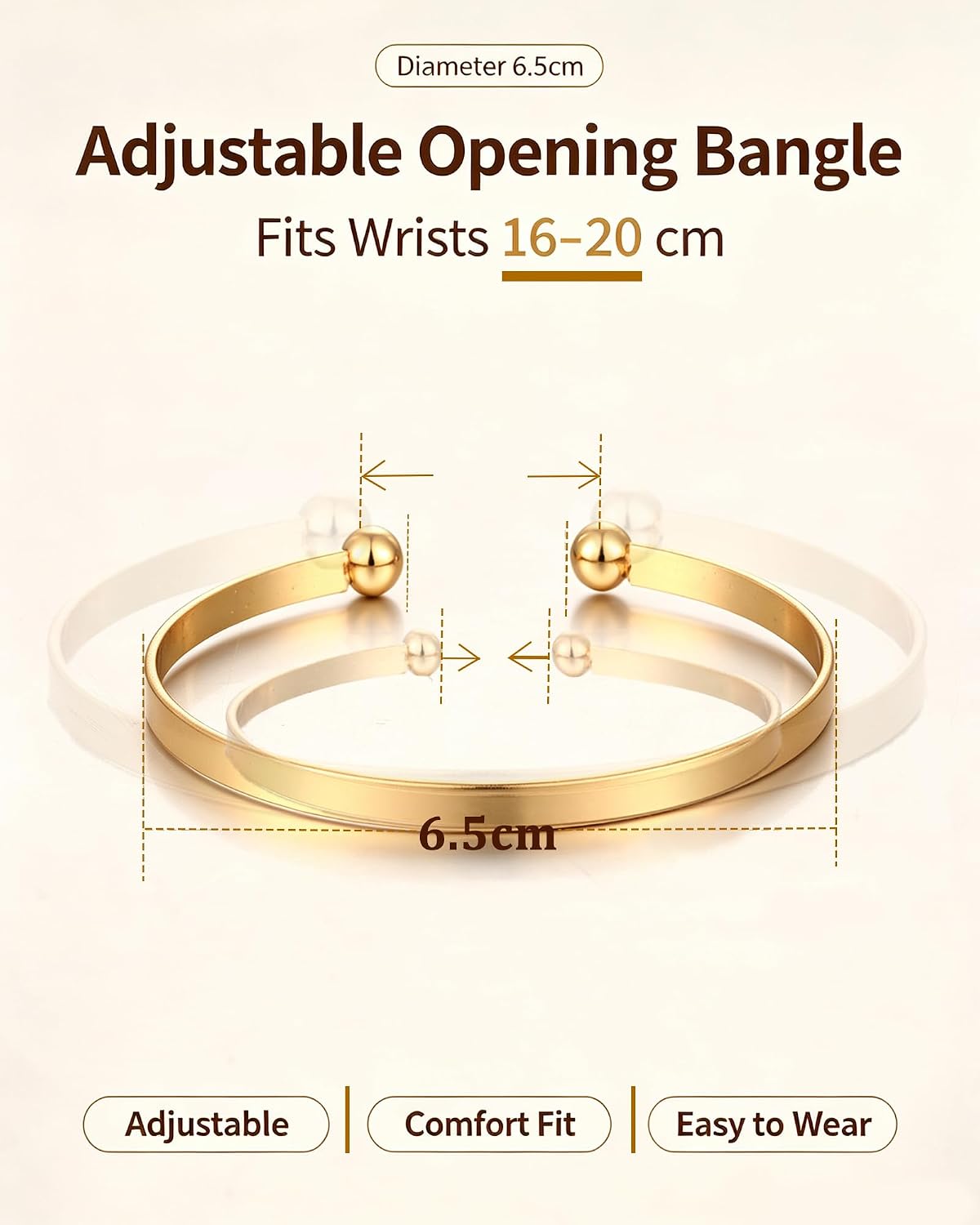 ÌF ME - Pulseras de bangle de oro para mujer, conjunto de pulseras...