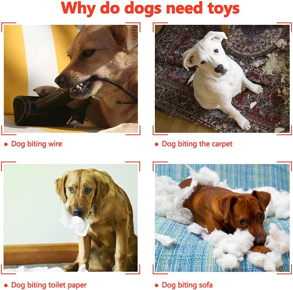 AWOOF Juguetes para perros sin relleno, juguetes arrugados para per...