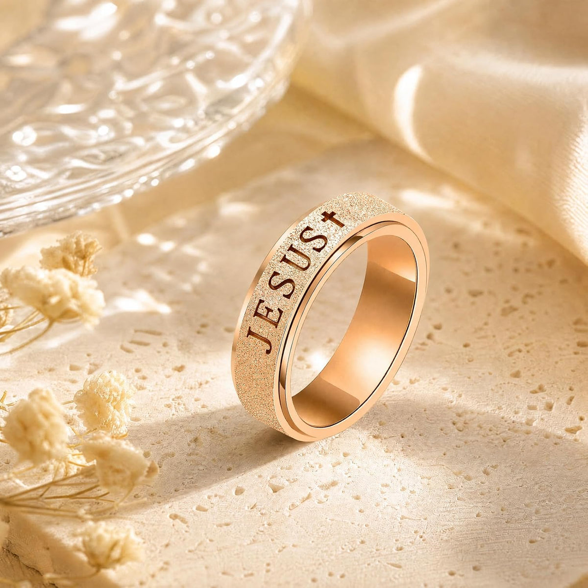 Anillo de ansiedad giratorio para mujeres: juguetes para jugar con...