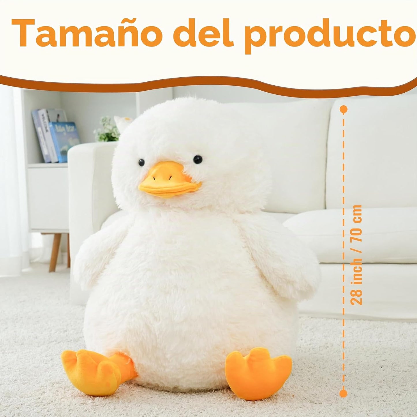 EEYQR Peluche de pato grande, animales de peluche de pato gigante,...
