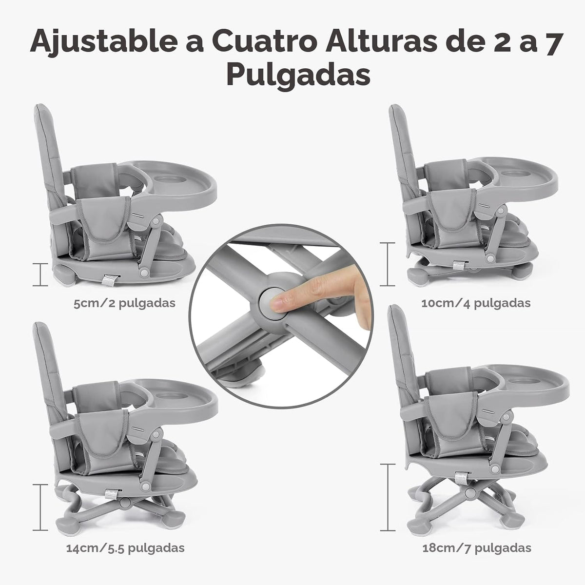 YOLEO Silla alta para bebé, asiento elevador para mesa de comedor,...