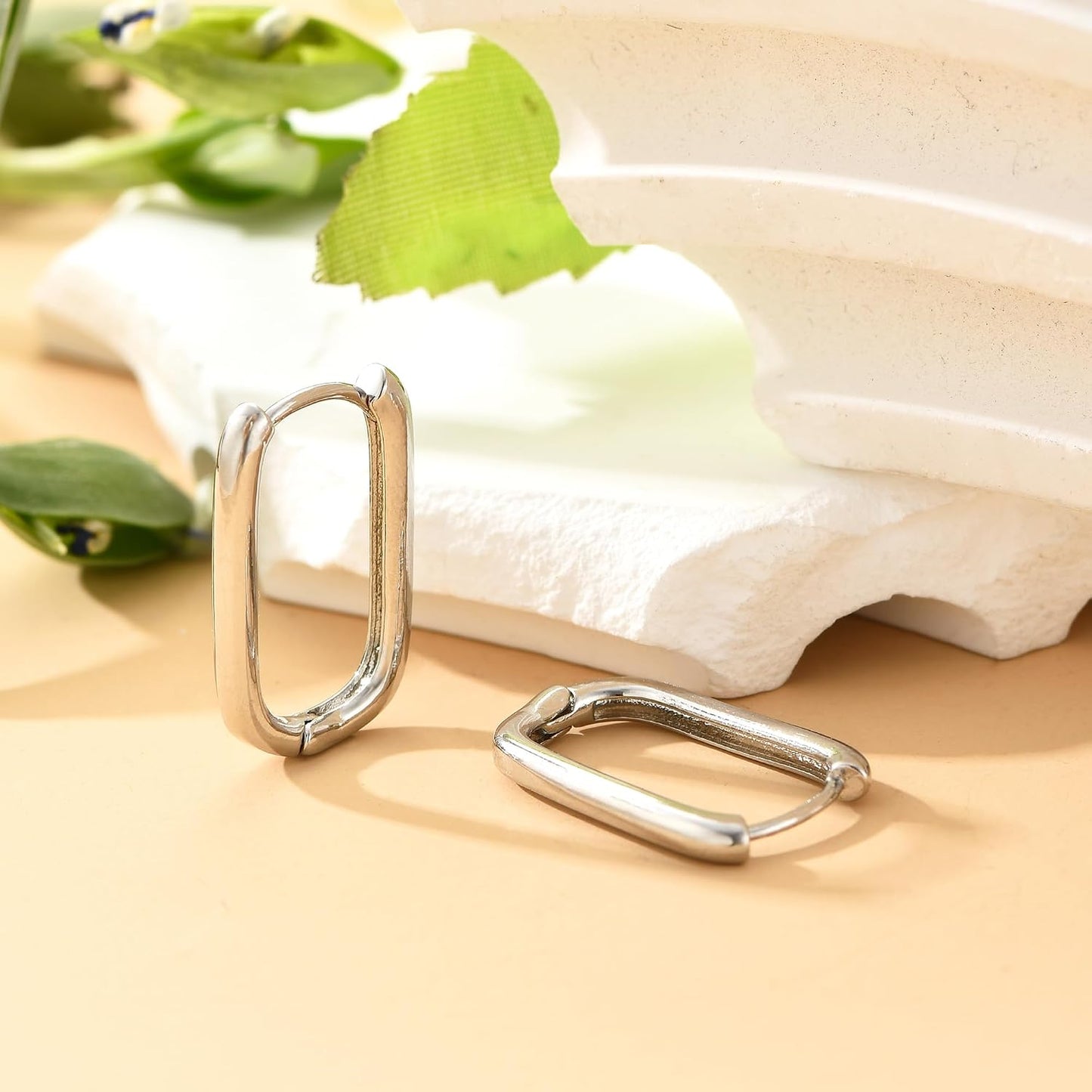 Juego de 9 pares de aretes pequeños tipo aro huggie de oro\/plata p...