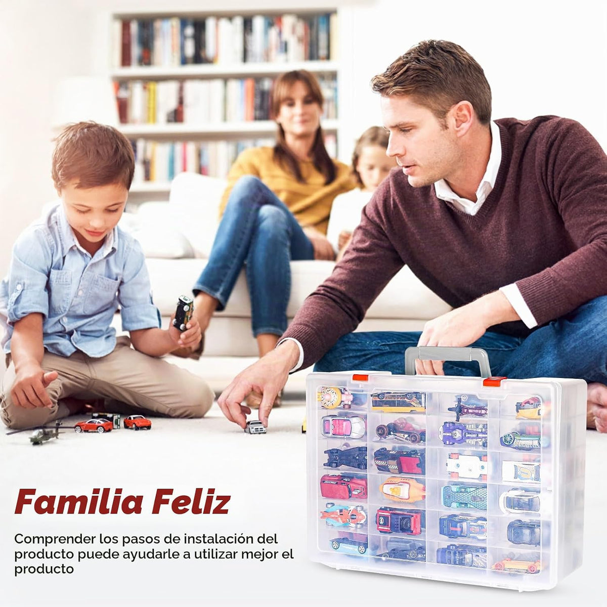 RHCOM Organizador de juguetes. 72 compartimentos. Caja de almacenam...