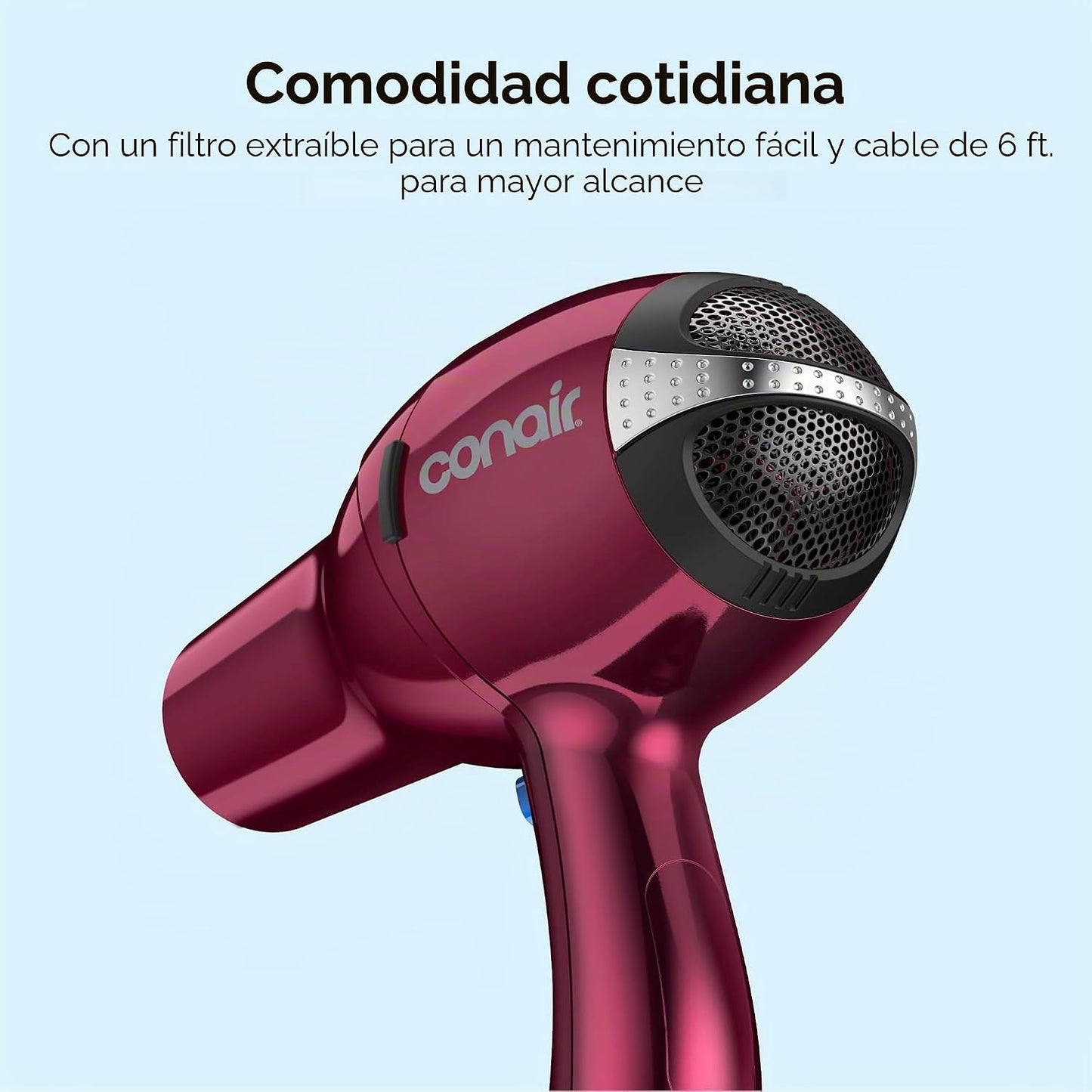Secador de pelo Infiniti PRO CONAIR con difusor, motor AC profesion...