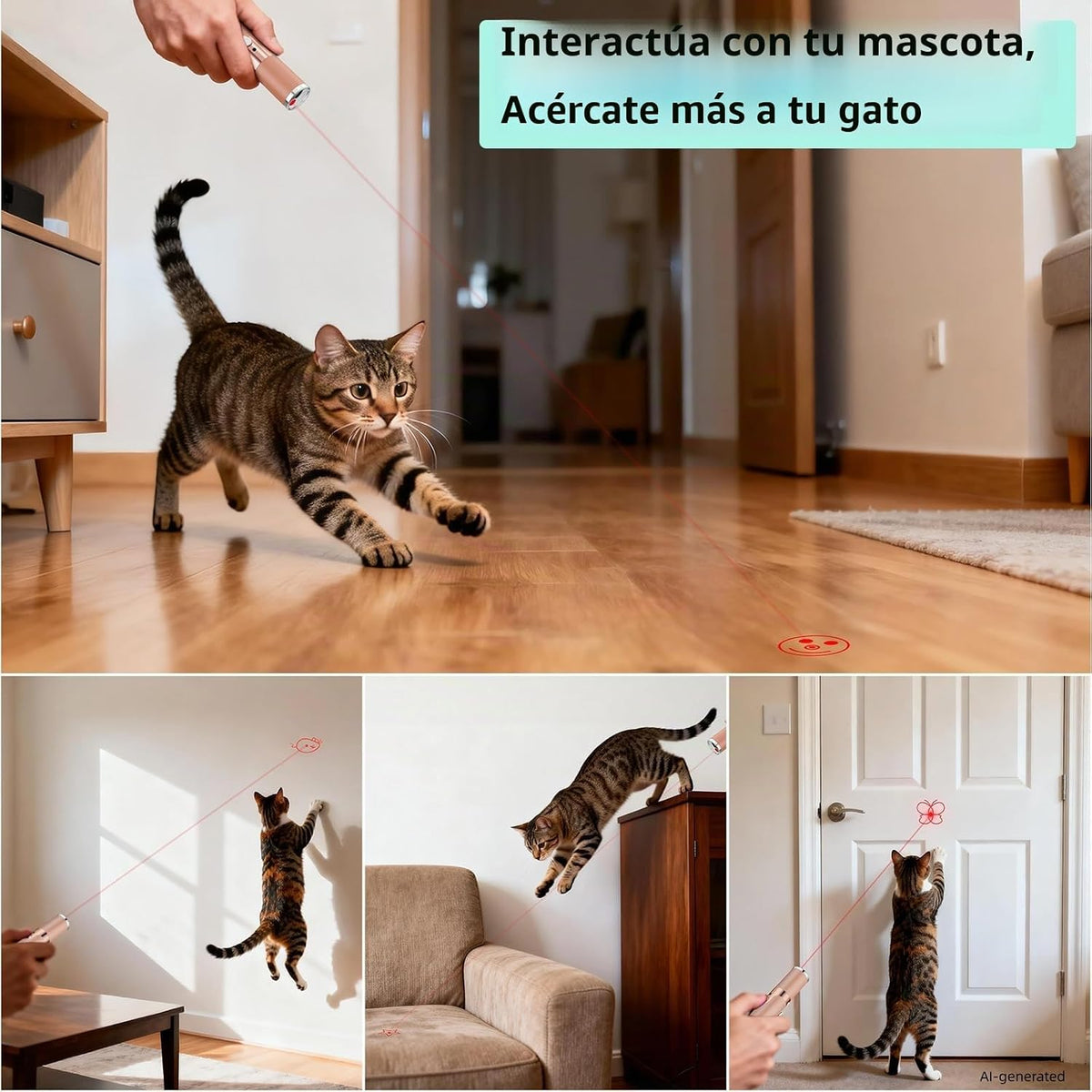 TBTeek Juguete para gatos, con caja de metal, 2 piezas, 7 patrones...