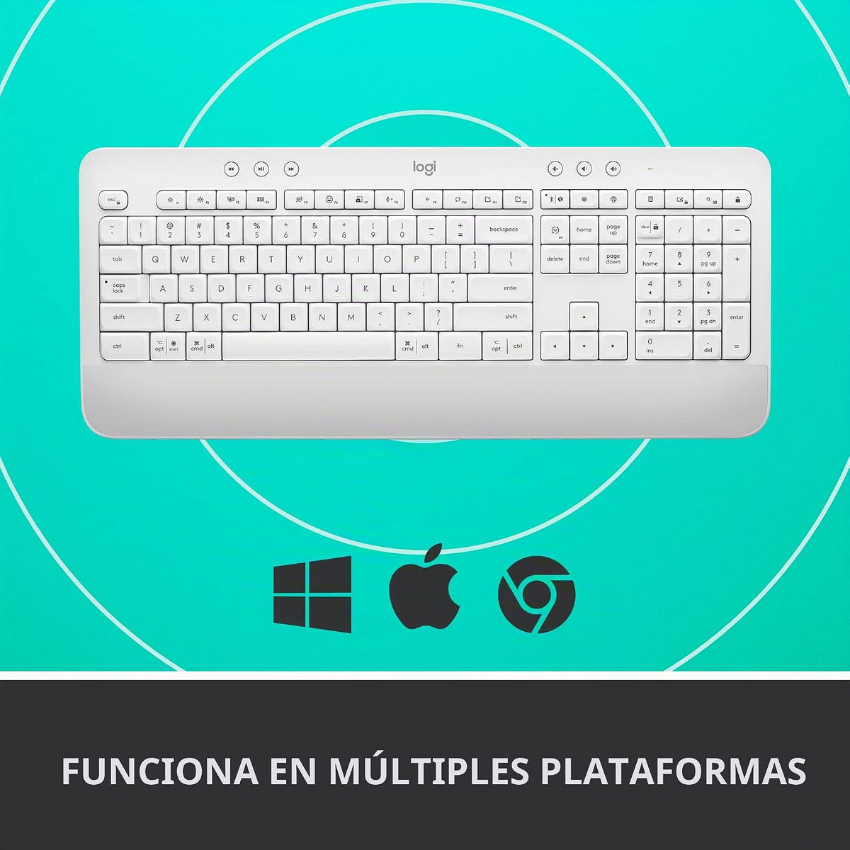 Logitech Teclado inalámbrico Signature K650 Comfort de tamaño compl...