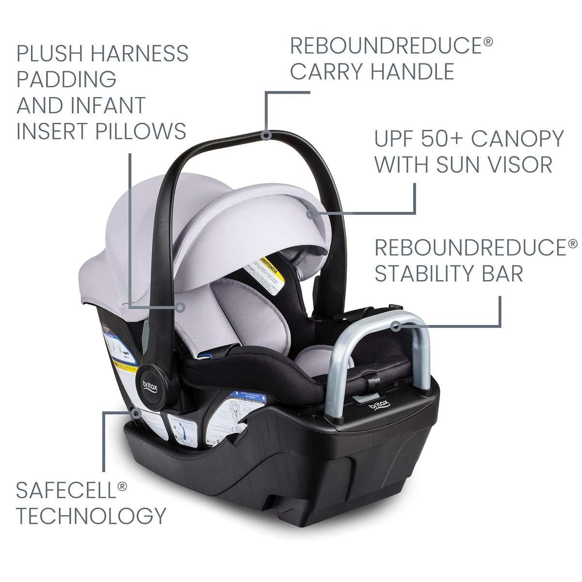 Britax Willow S Asiento de automóvil para bebés con Base Alpine, Te...