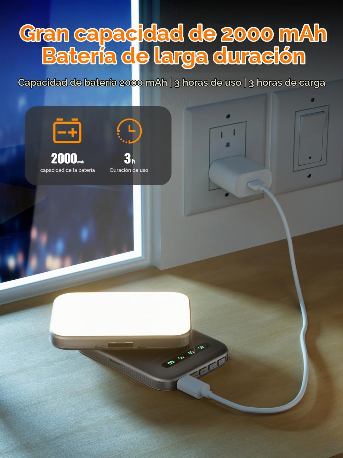Luz para selfie: clip de luz recargable para teléfono con pantalla...