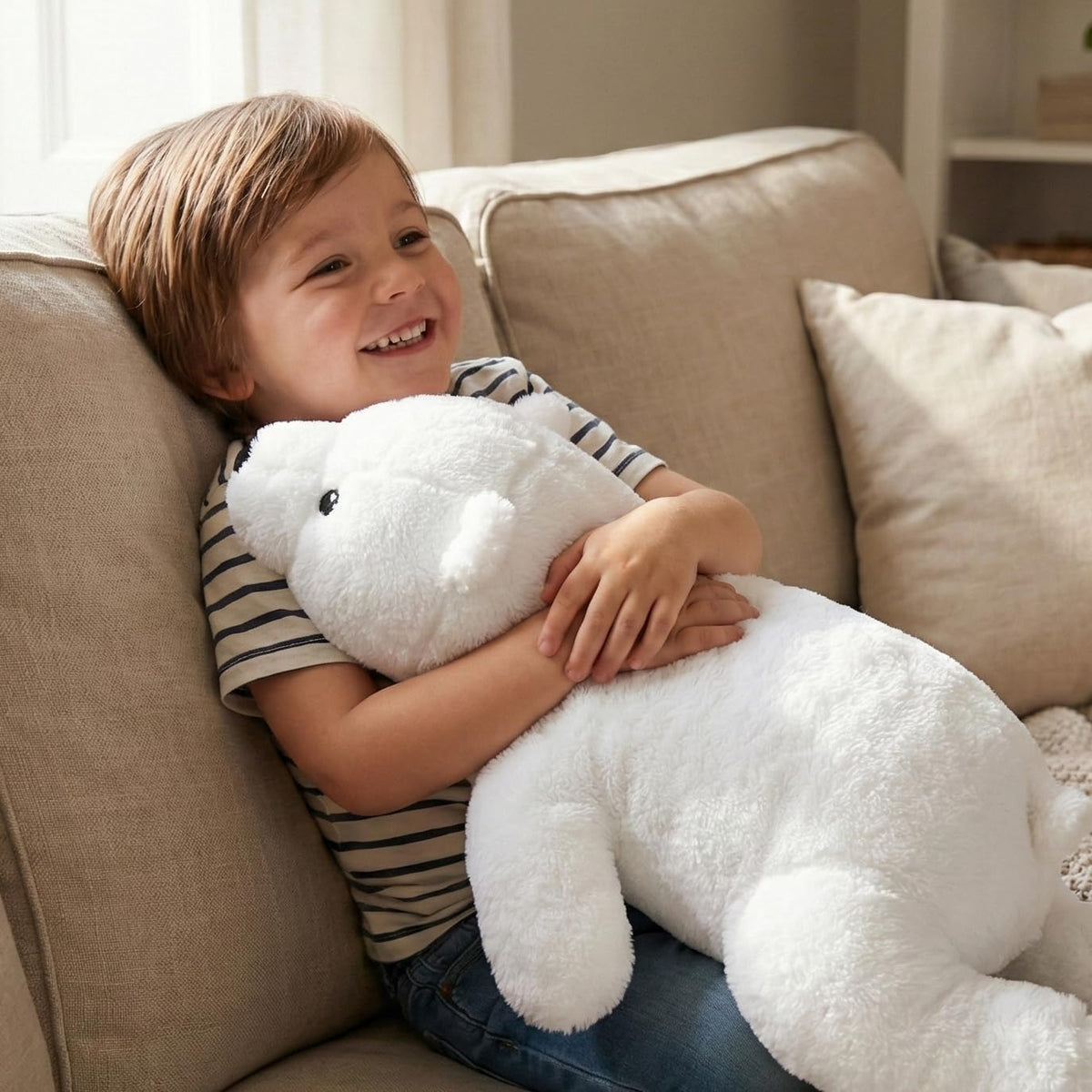 WEIGEDU Oso polar de peluche grande \u2013 Oso de peluche suave de...